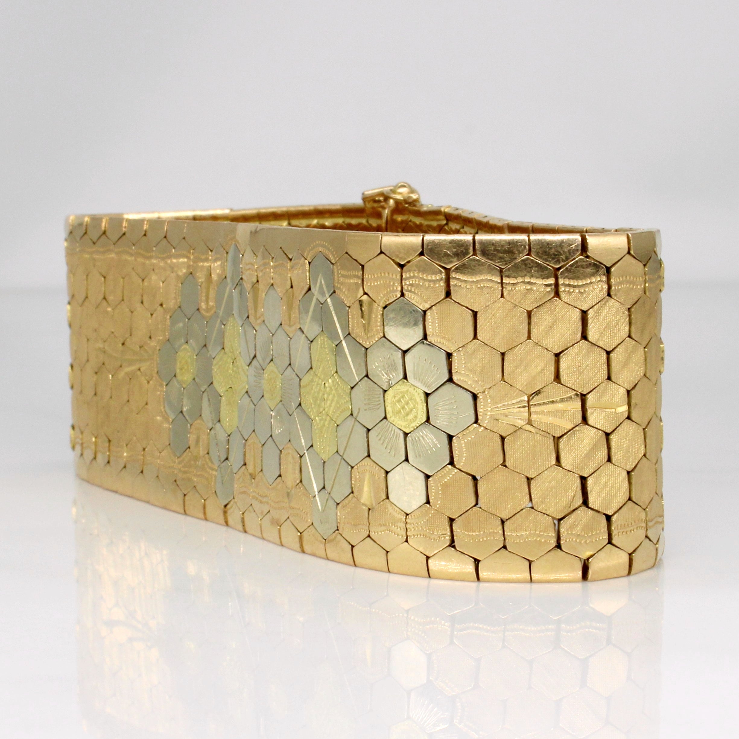 18k Two Tone Gold Bracelet | 7.5" |