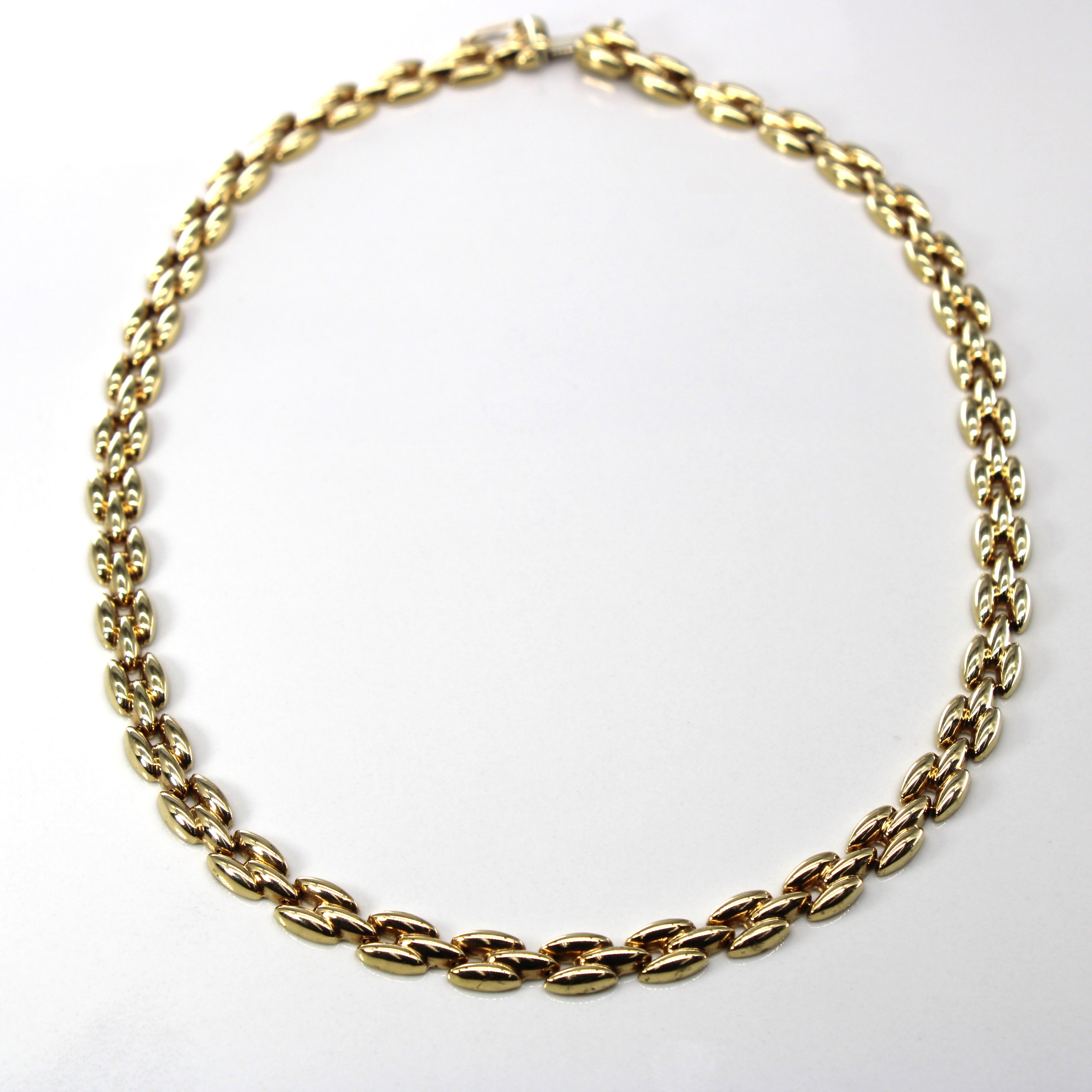 Chaîne Panthère en or jaune 14 carats | 14,5" |