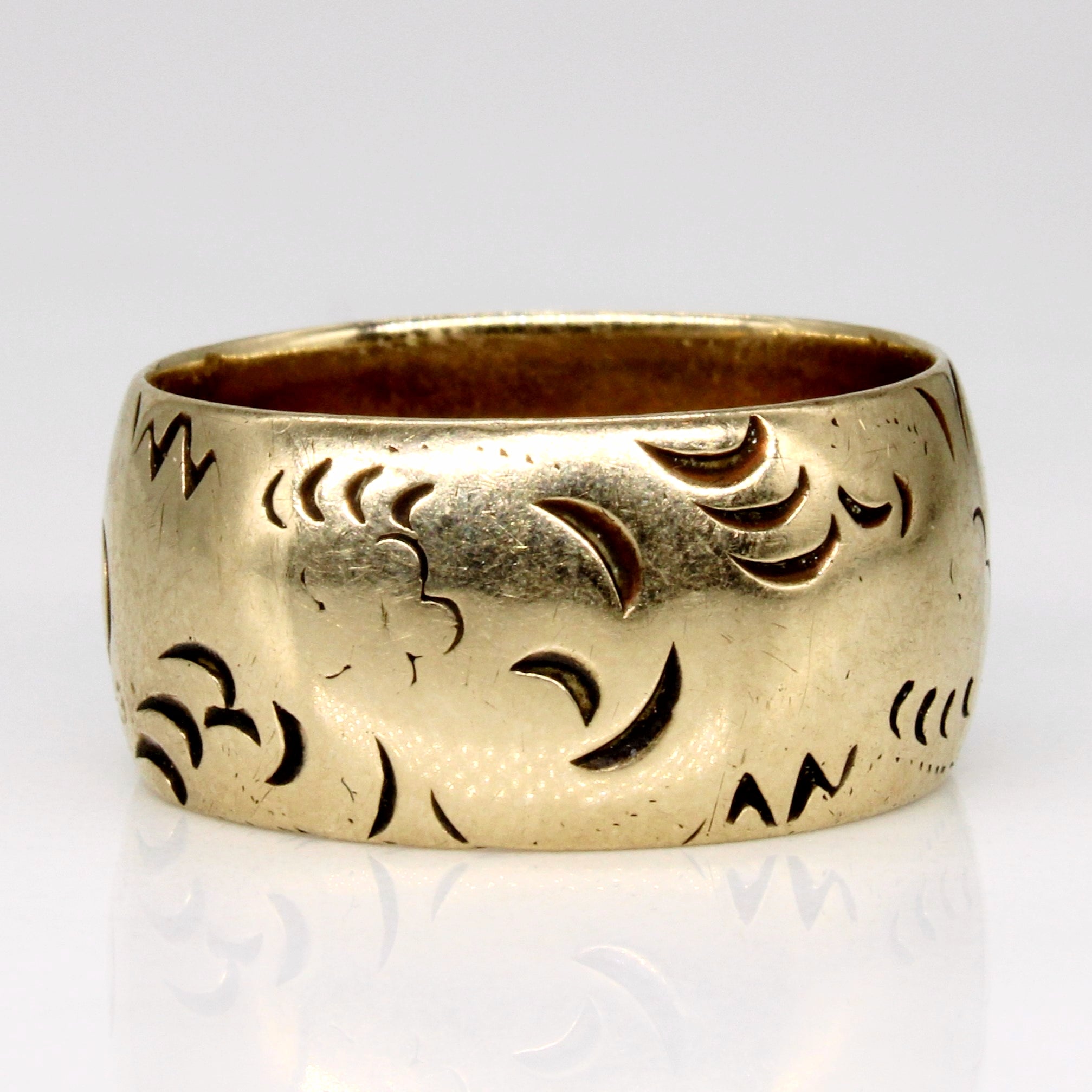 10k Yellow Gold Cigar Band | SZ 6.75 |