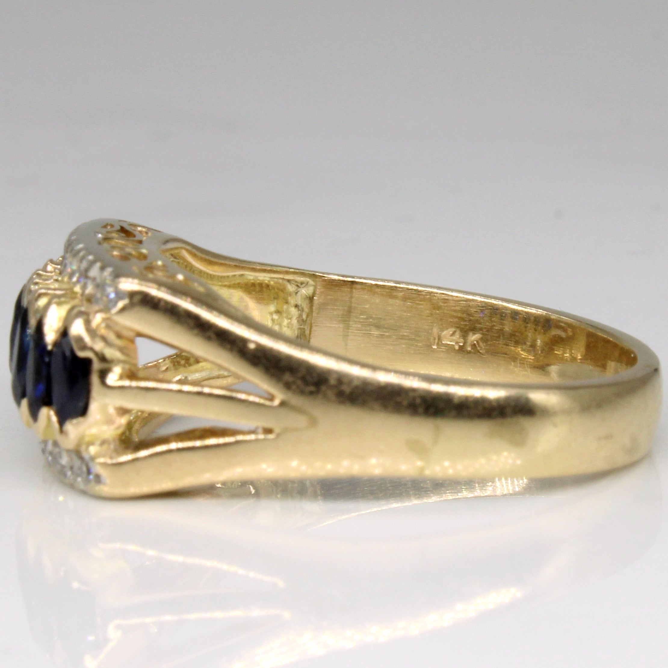 Sapphire & Diamond Ring | 0.35ctw, 0.07ctw | SZ 8.75 |