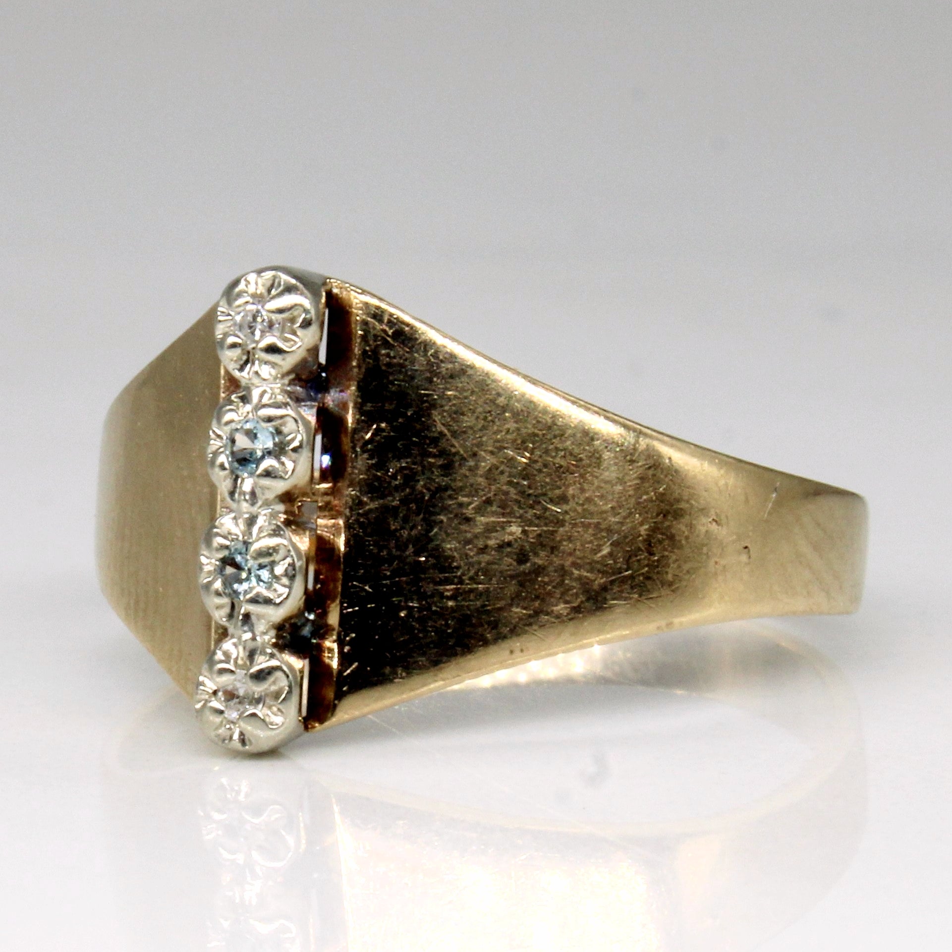 Bague en spinelle synthétique et diamants | 0,02 ct, 0,02 ct | Taille 8 |