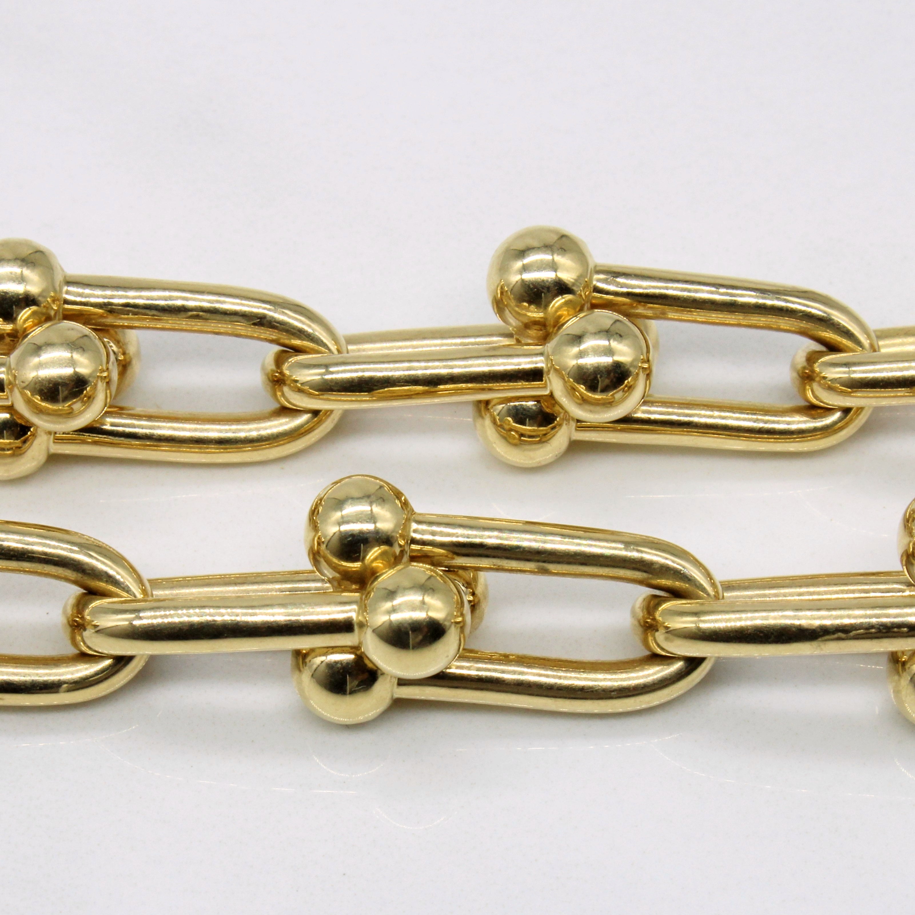 18k Yellow Gold Unique Link Necklace | 20" |