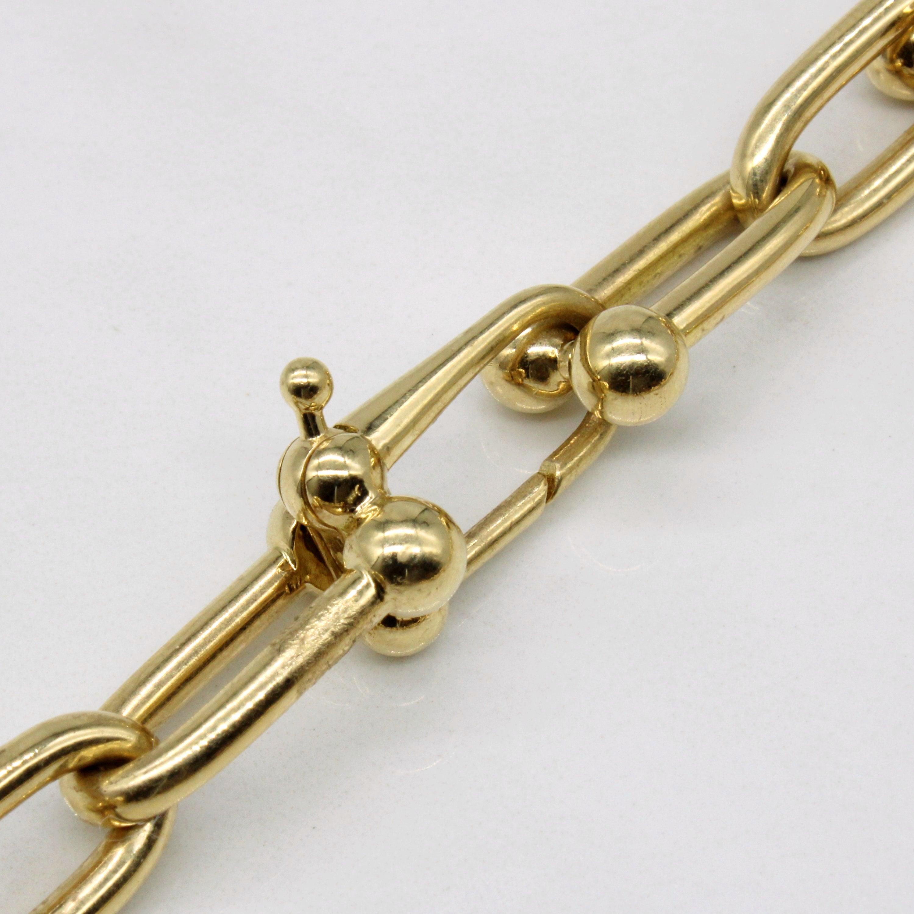 18k Yellow Gold Unique Link Necklace | 20" |