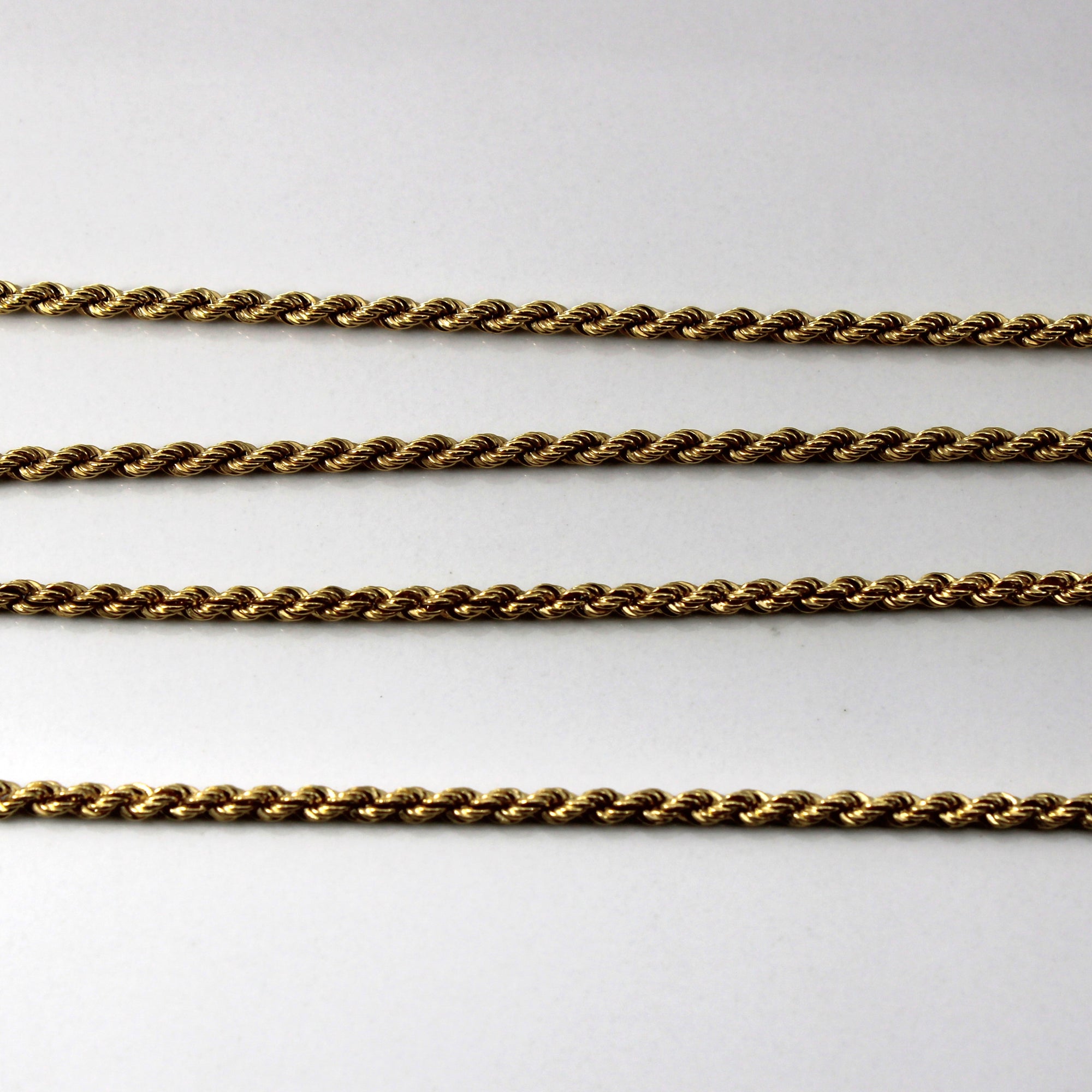 18k Yellow Gold Rope Chain with Italian Hallmark| 24
