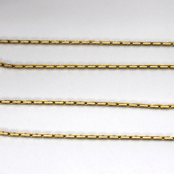 10k Yellow Gold Long Interlocking Chain | 32