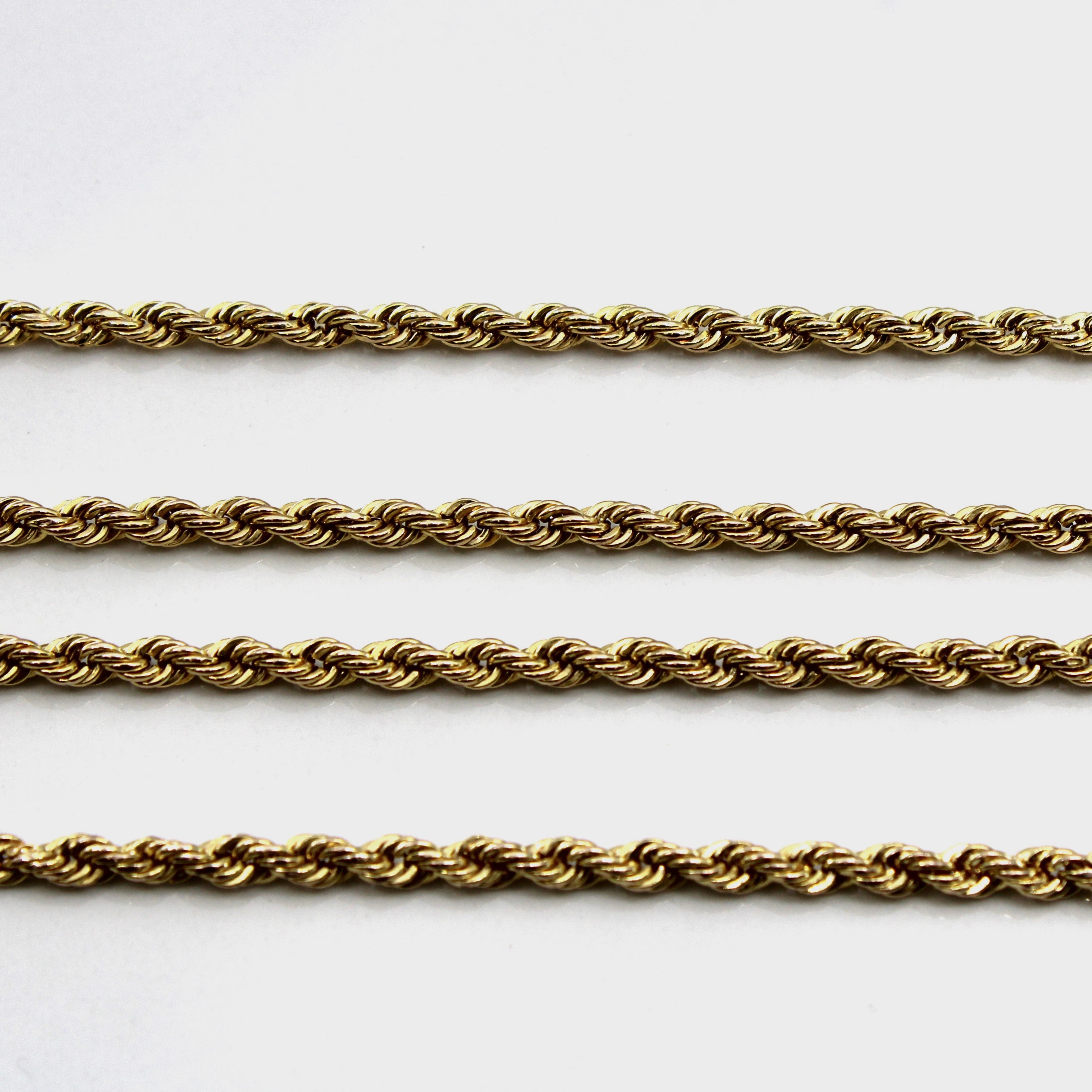 10k Yellow Gold Rope Chain | 23"|