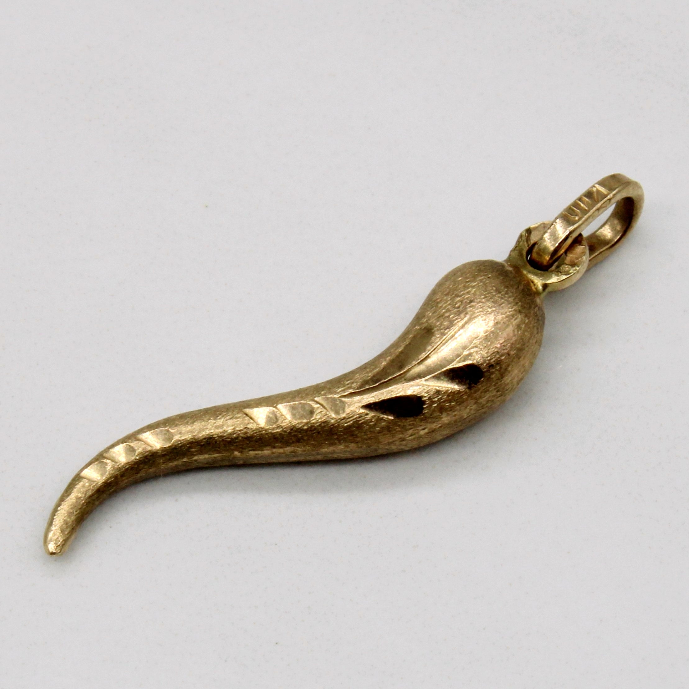 10k Yellow Gold Cornicello Pendant