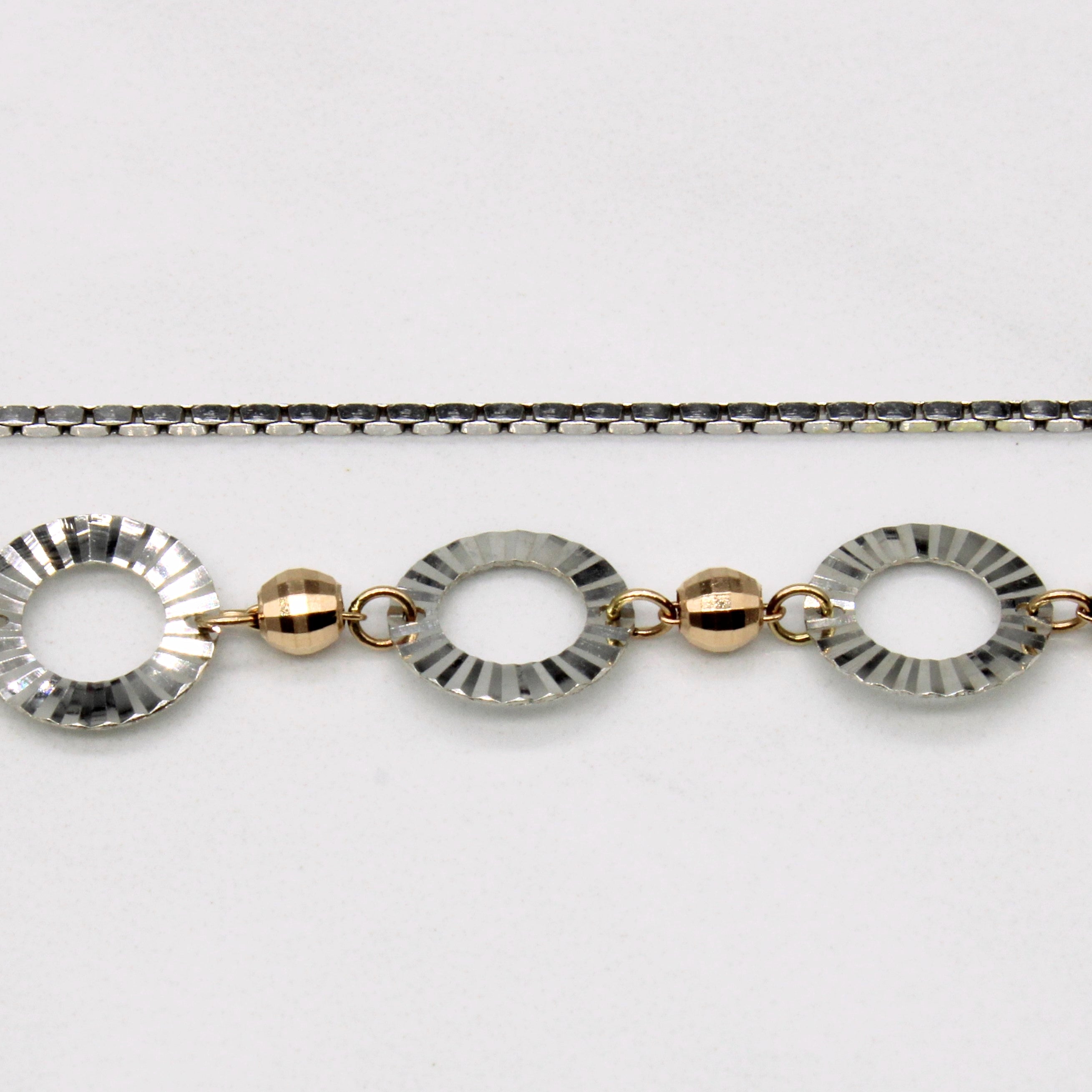 14k Two Tone Gold Necklace | 17" |