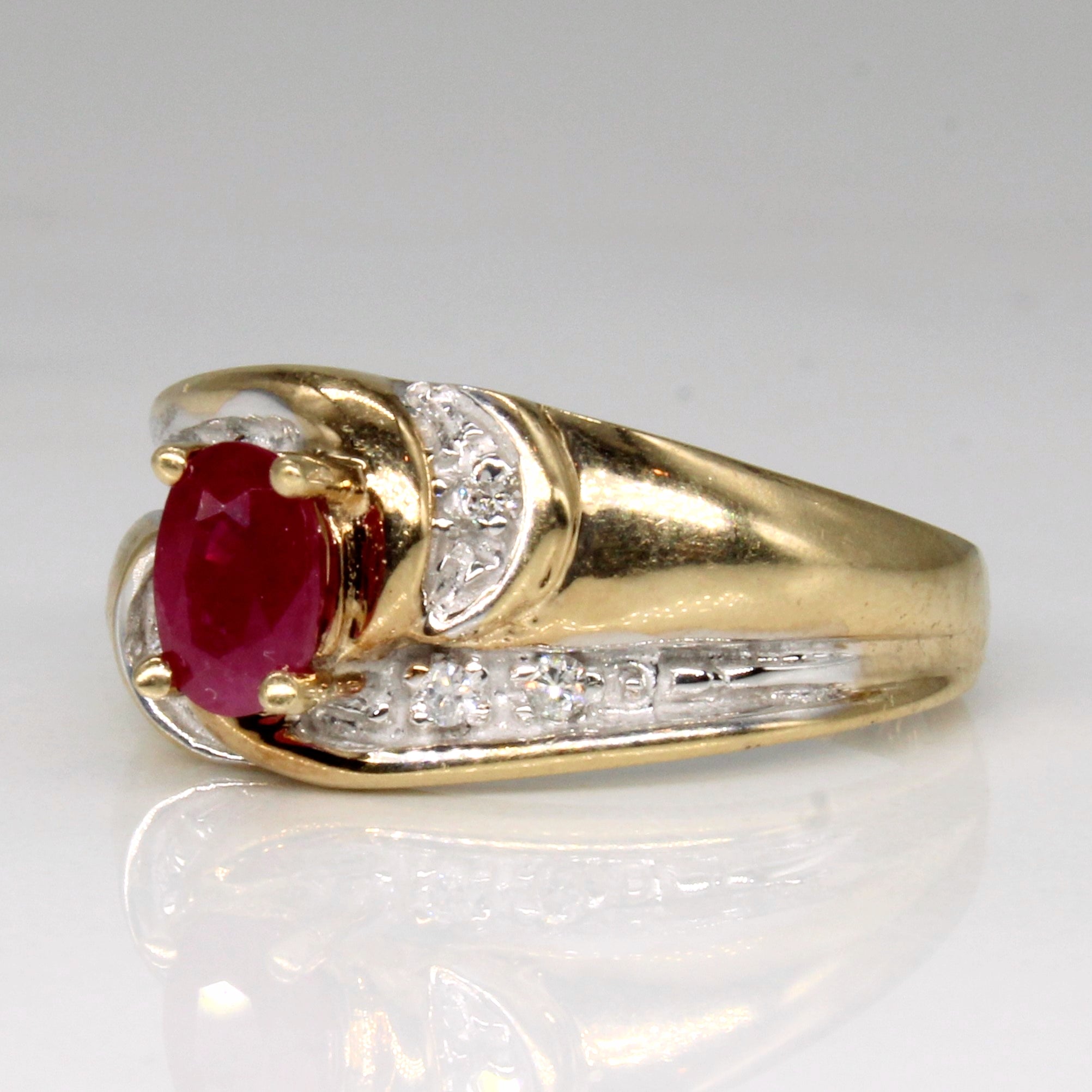 Ruby & Diamond Ring | 0.54ct, 0.03ctw | SZ 6.5 |