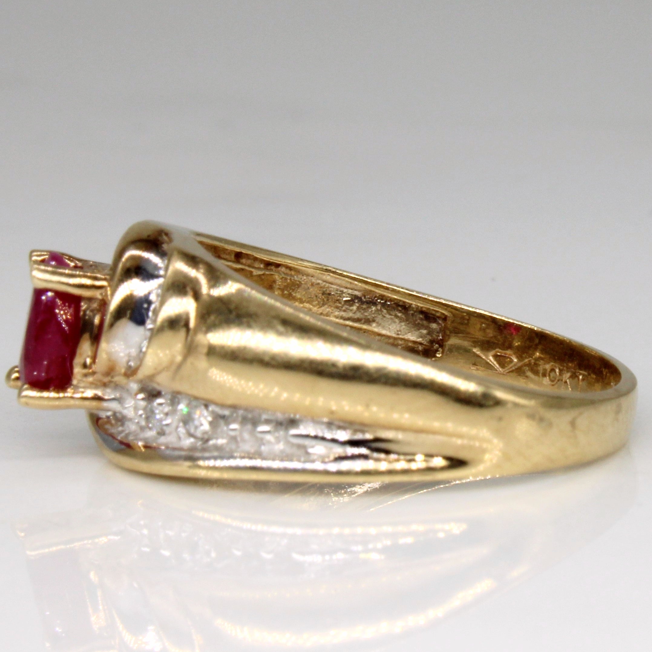 Ruby & Diamond Ring | 0.54ct, 0.03ctw | SZ 6.5 |