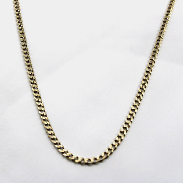 10k Yellow Gold Curb Link Chain | 25