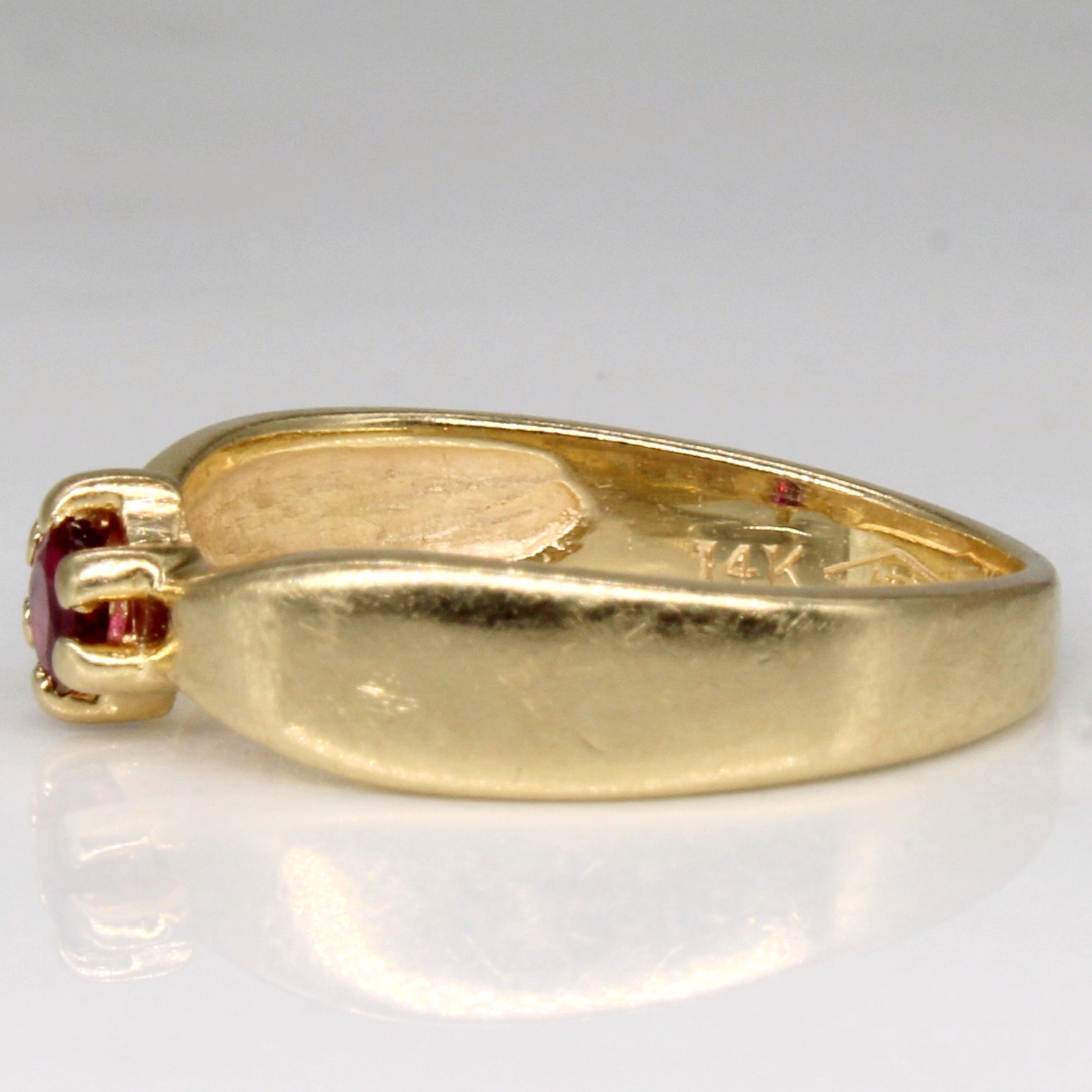 Bague solitaire rubis | 0,10 ct | Taille 5 |