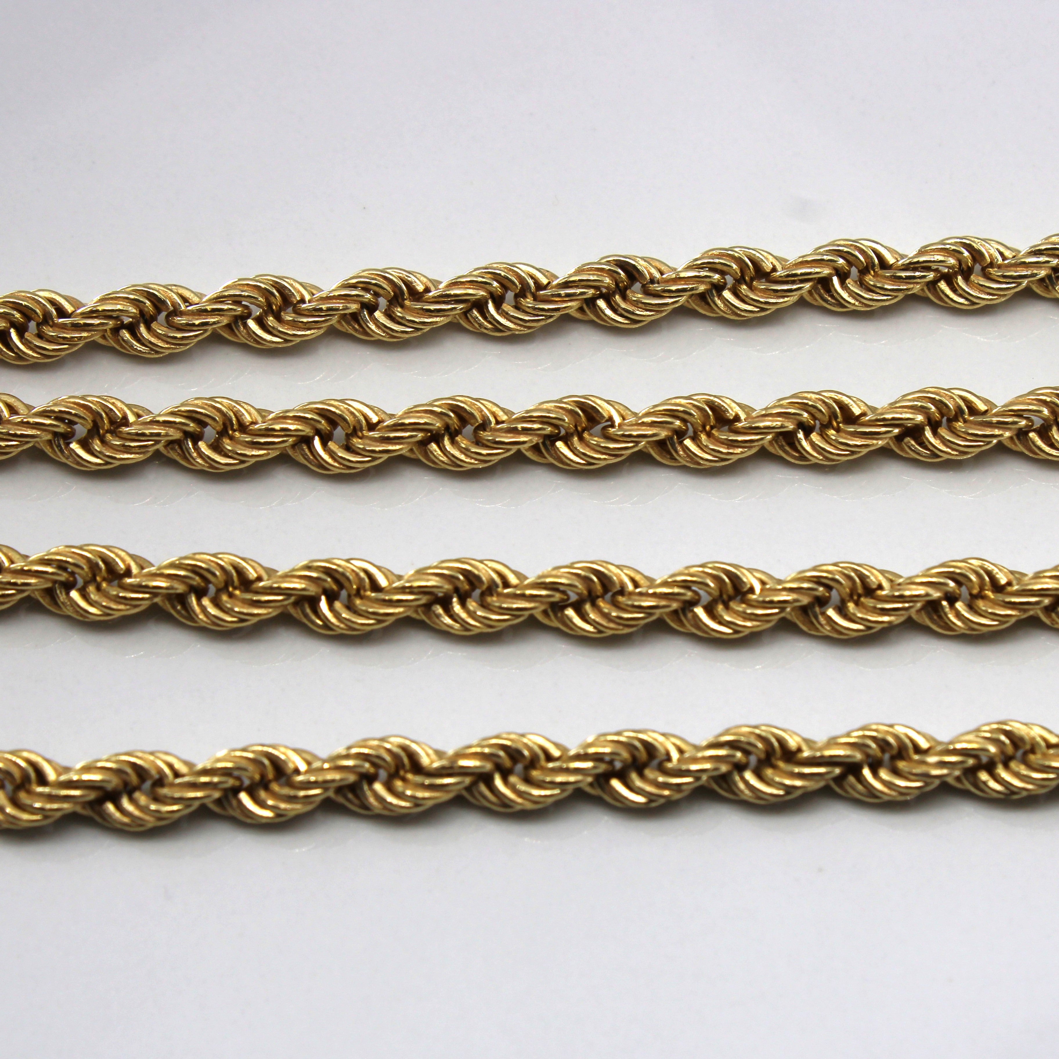 9k Yellow Gold Rope Chain | 24"|