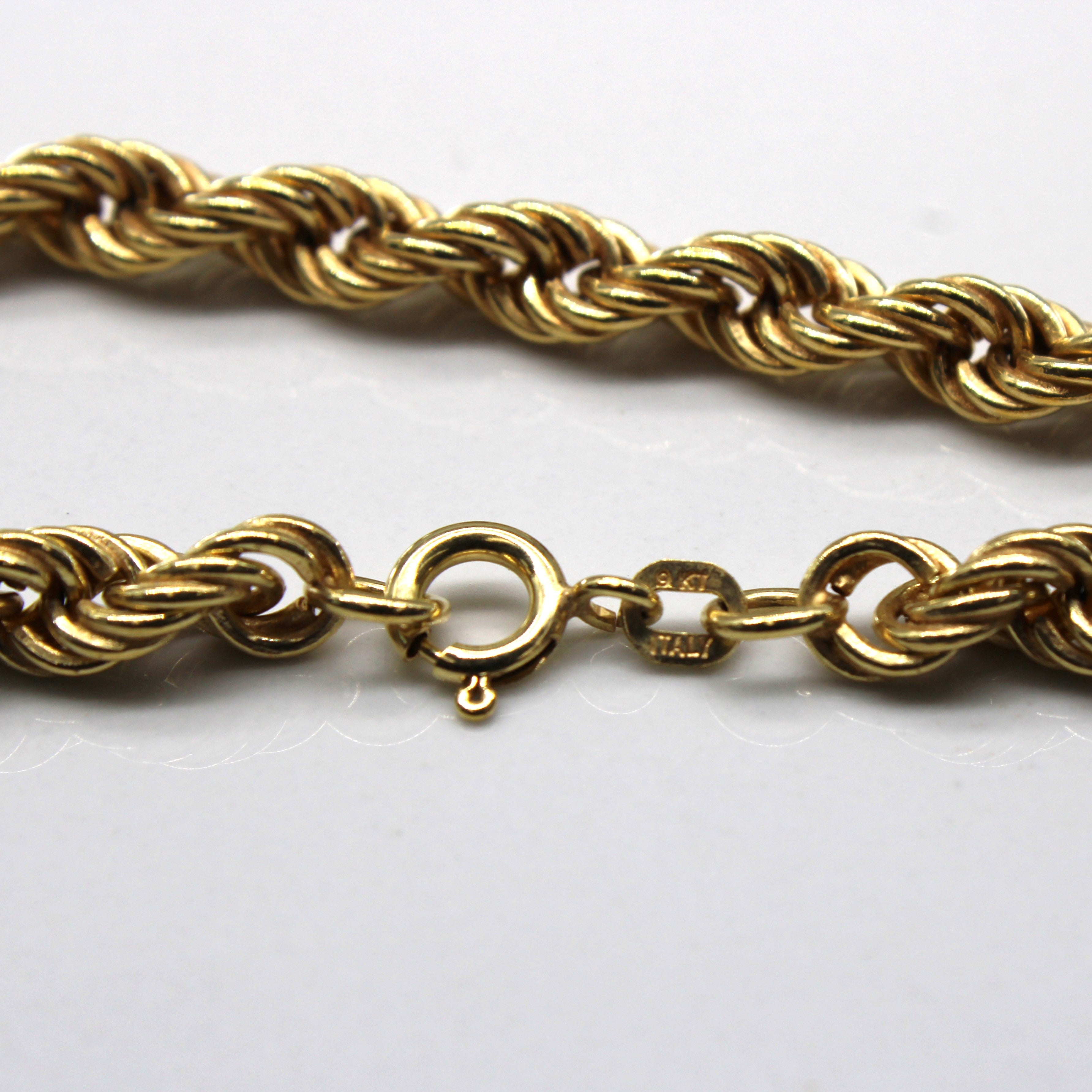 9k Yellow Gold Rope Chain | 24"|