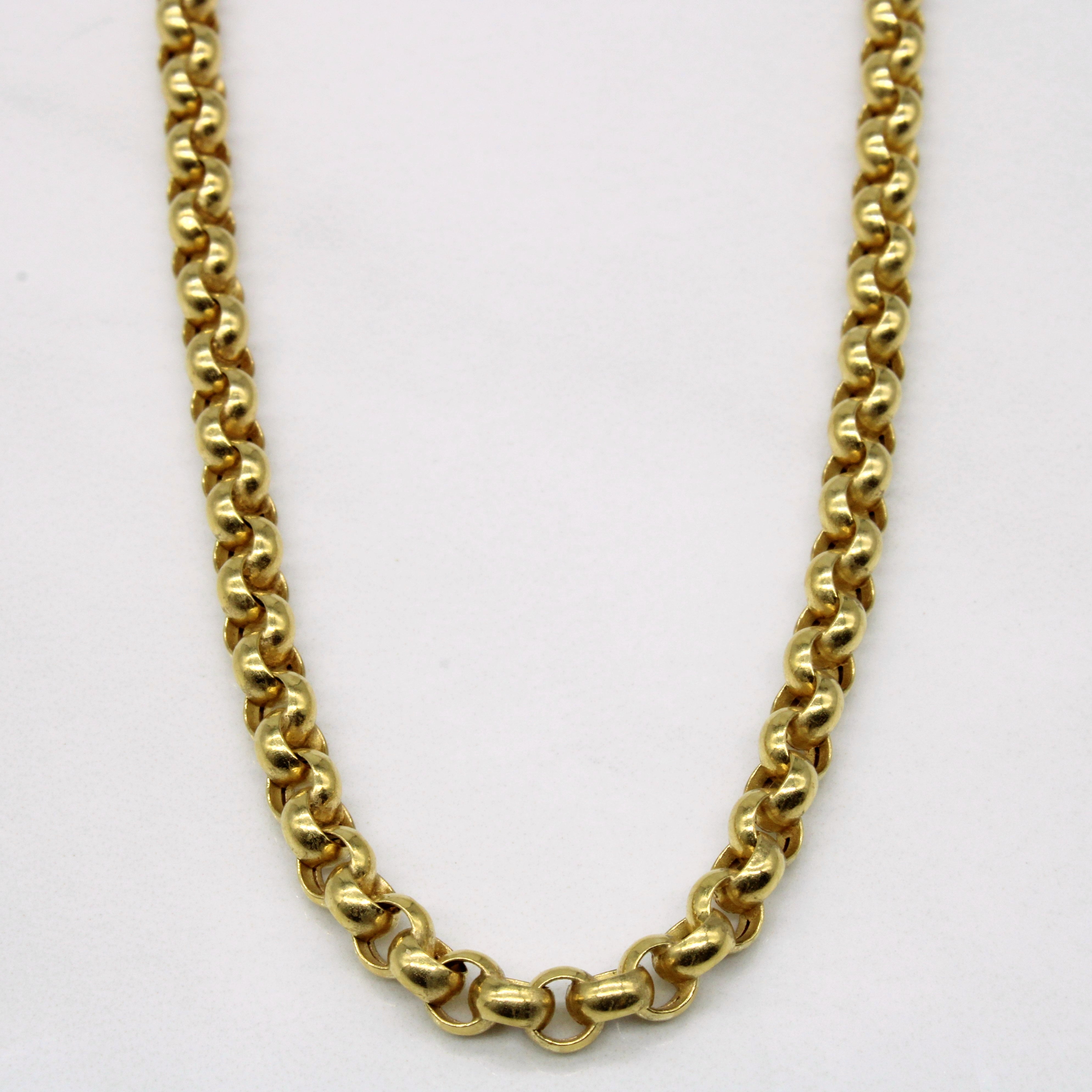Chaîne à maillons ronds en or jaune 18 carats | 19" |