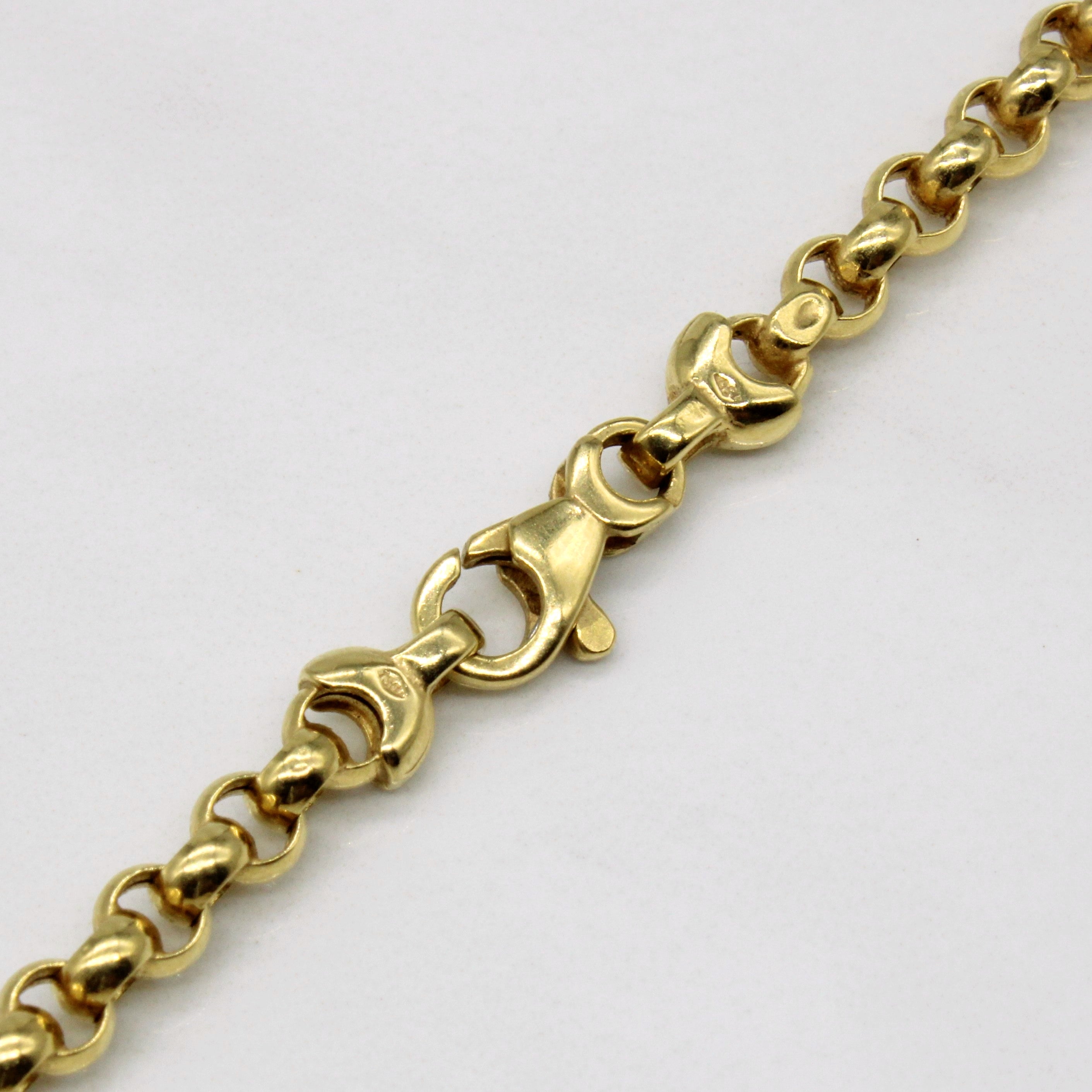 Chaîne à maillons ronds en or jaune 18 carats | 19" |