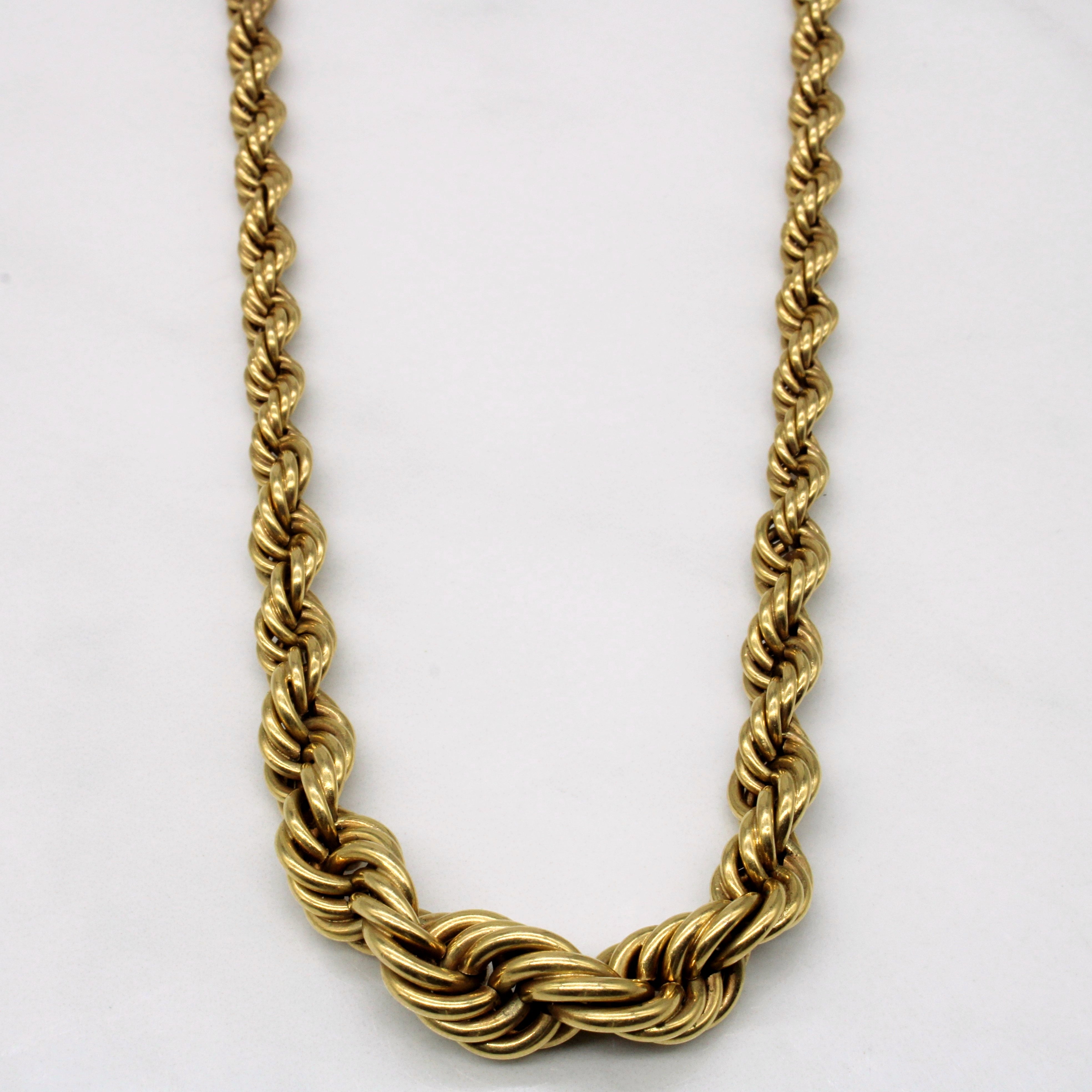 18k Yellow Gold Rope Chain | 17" |