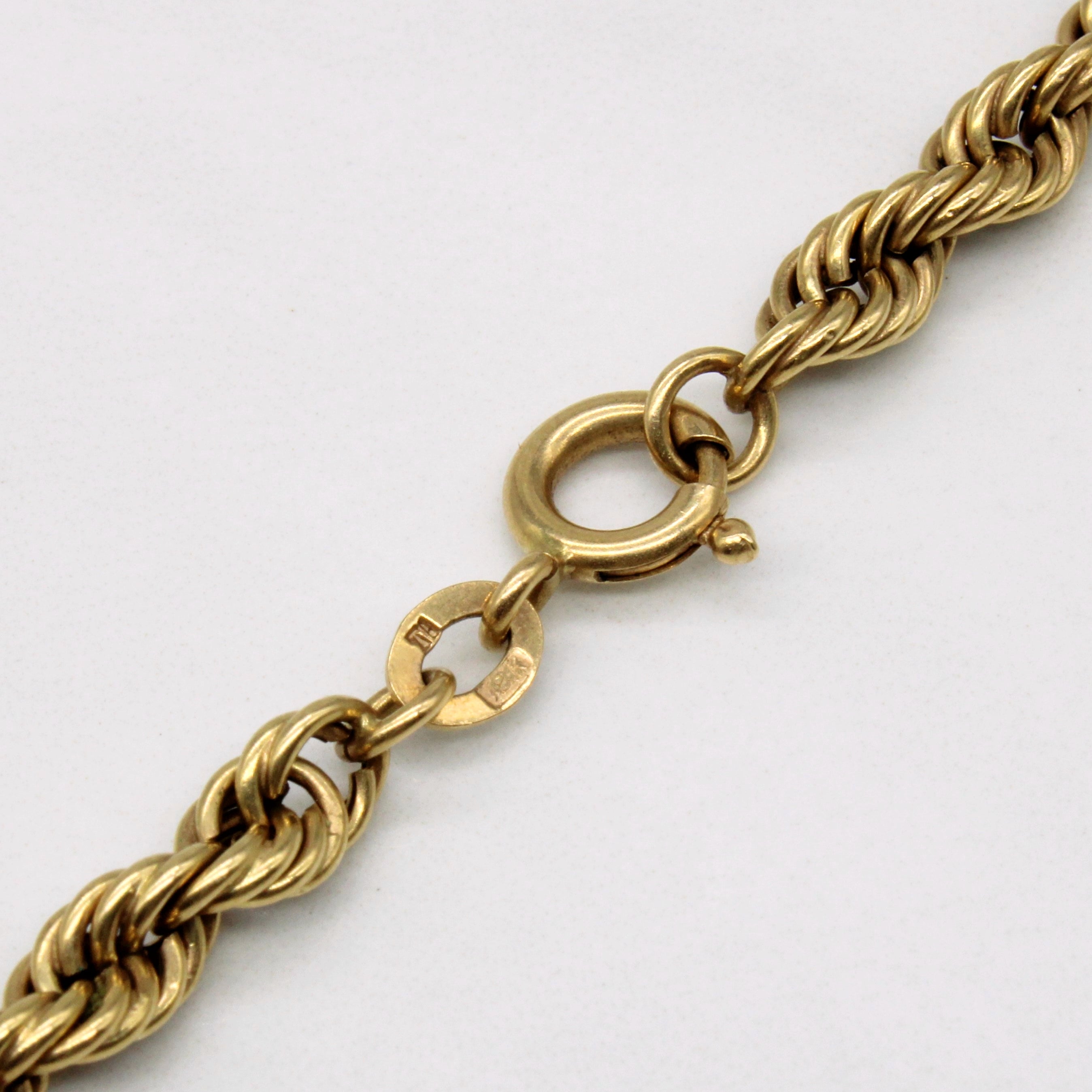 18k Yellow Gold Rope Chain | 17" |