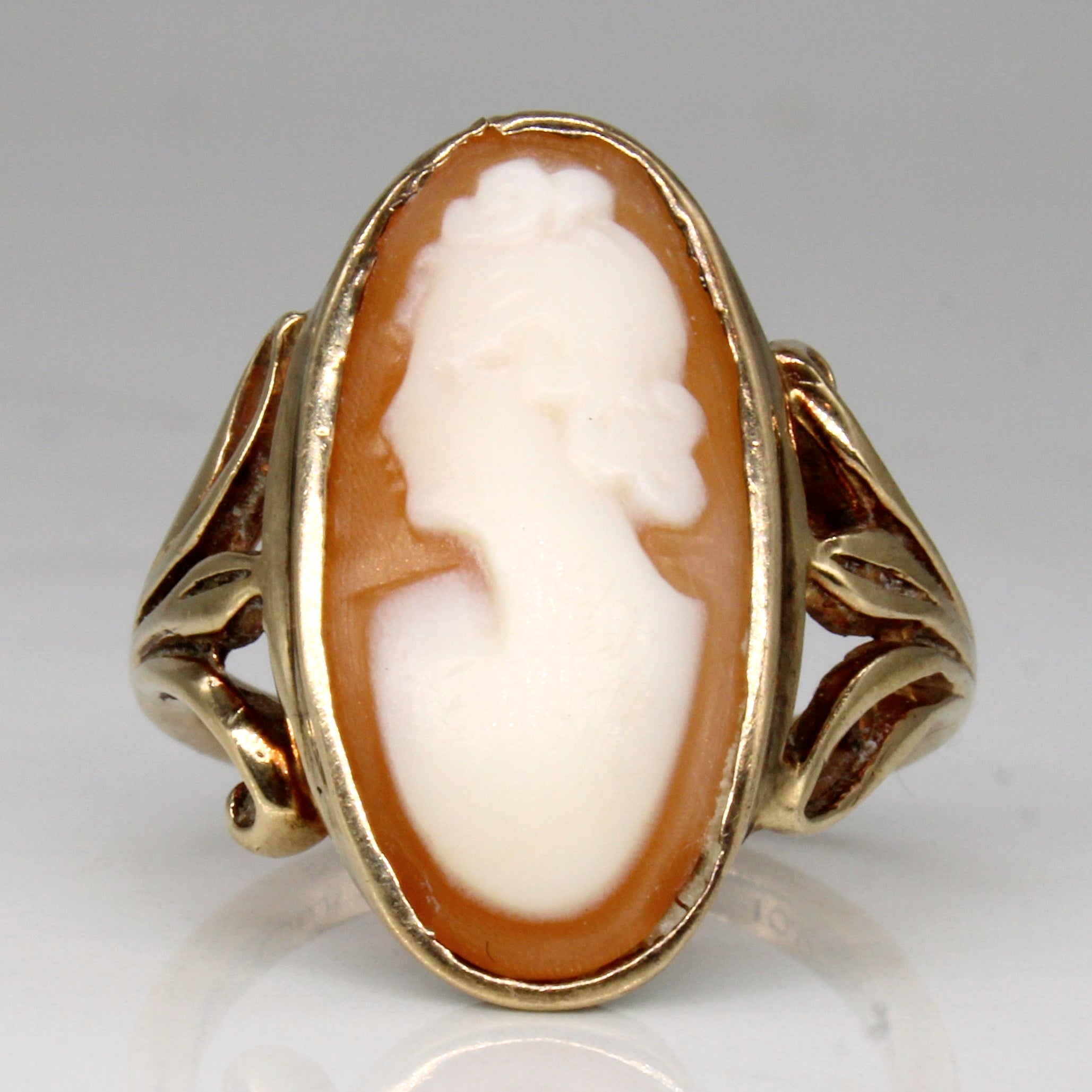 Bague camée coquillage | 4,00 ct | Taille 6,25 |