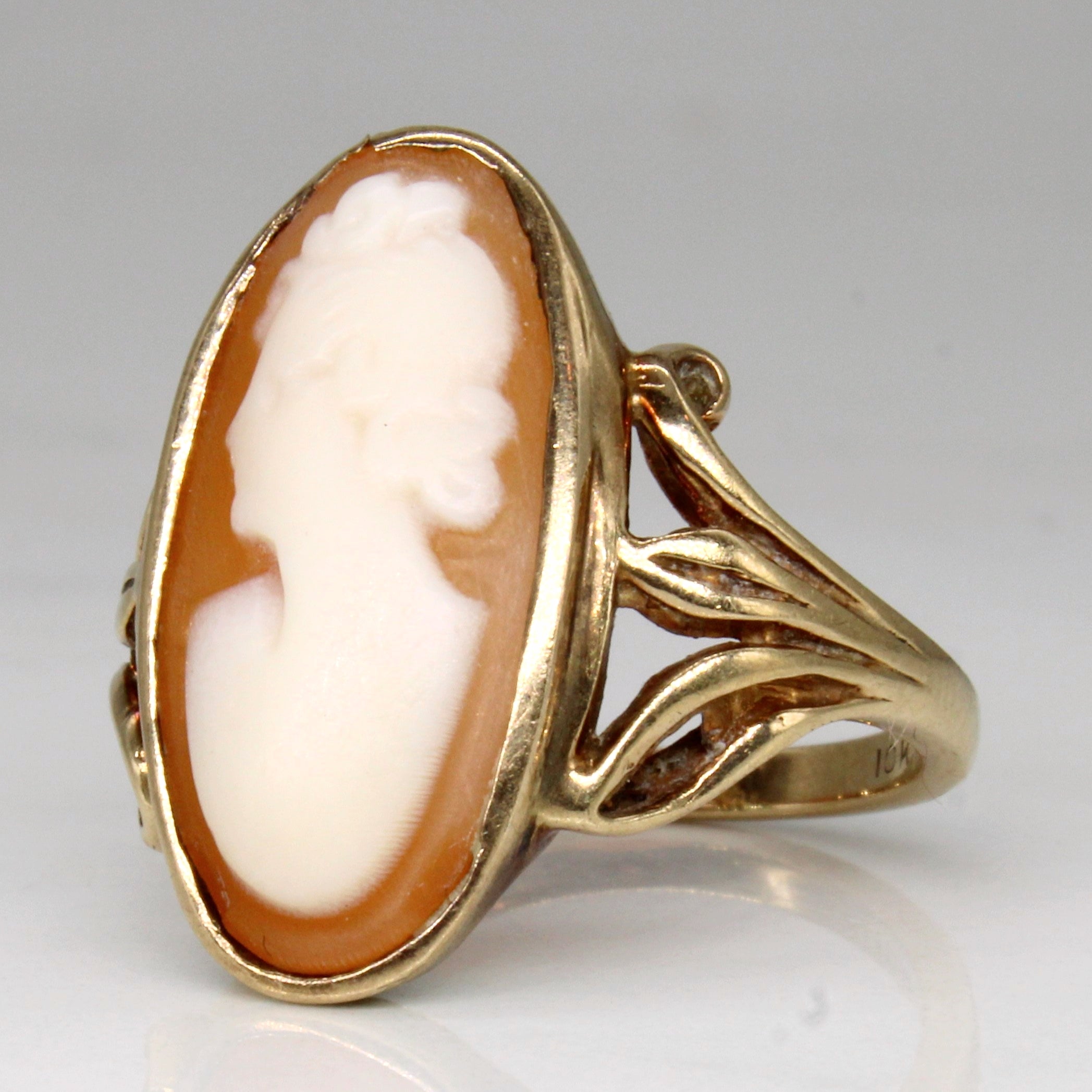 Bague camée coquillage | 4,00 ct | Taille 6,25 |