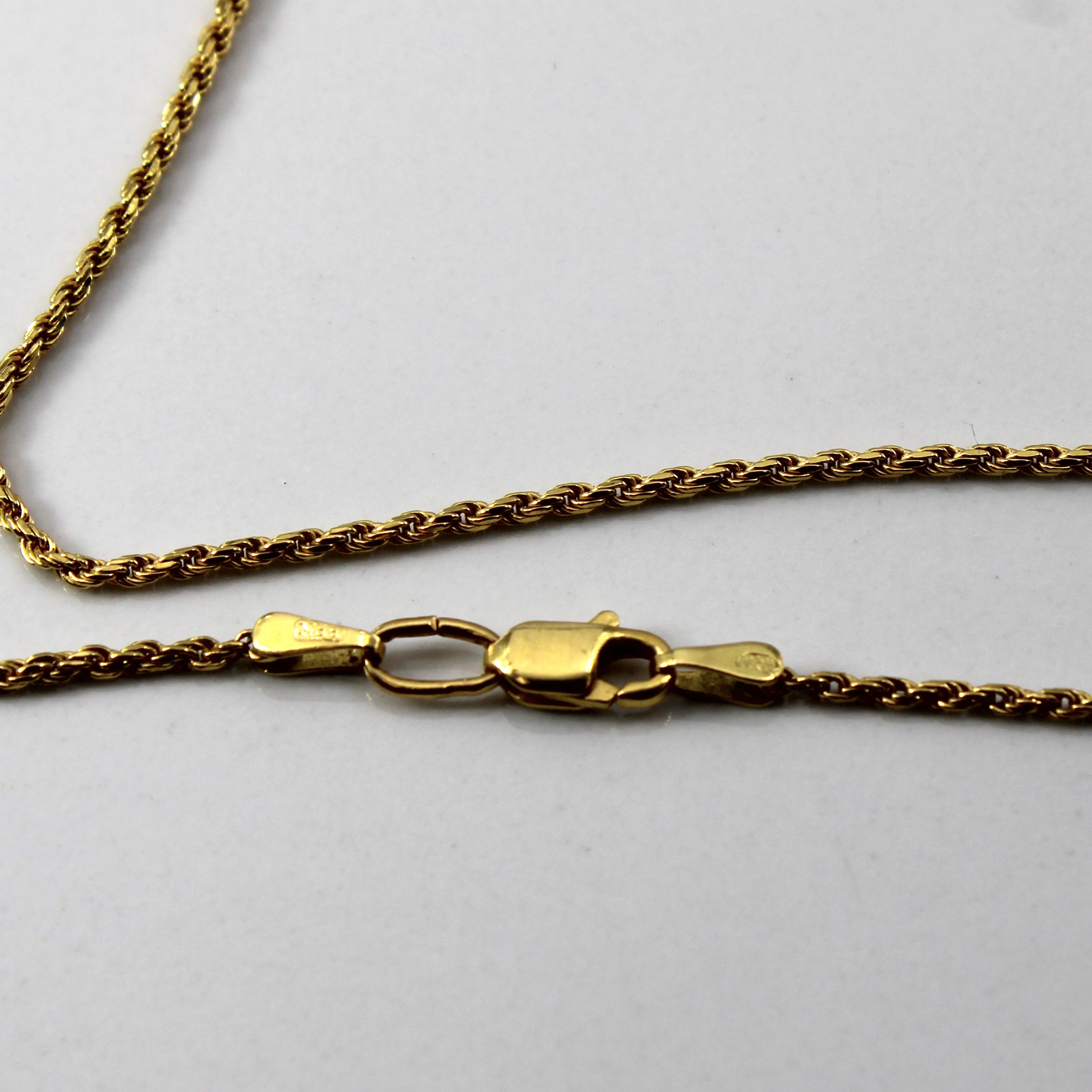 18k Yellow Gold Rope Chain | 20"|