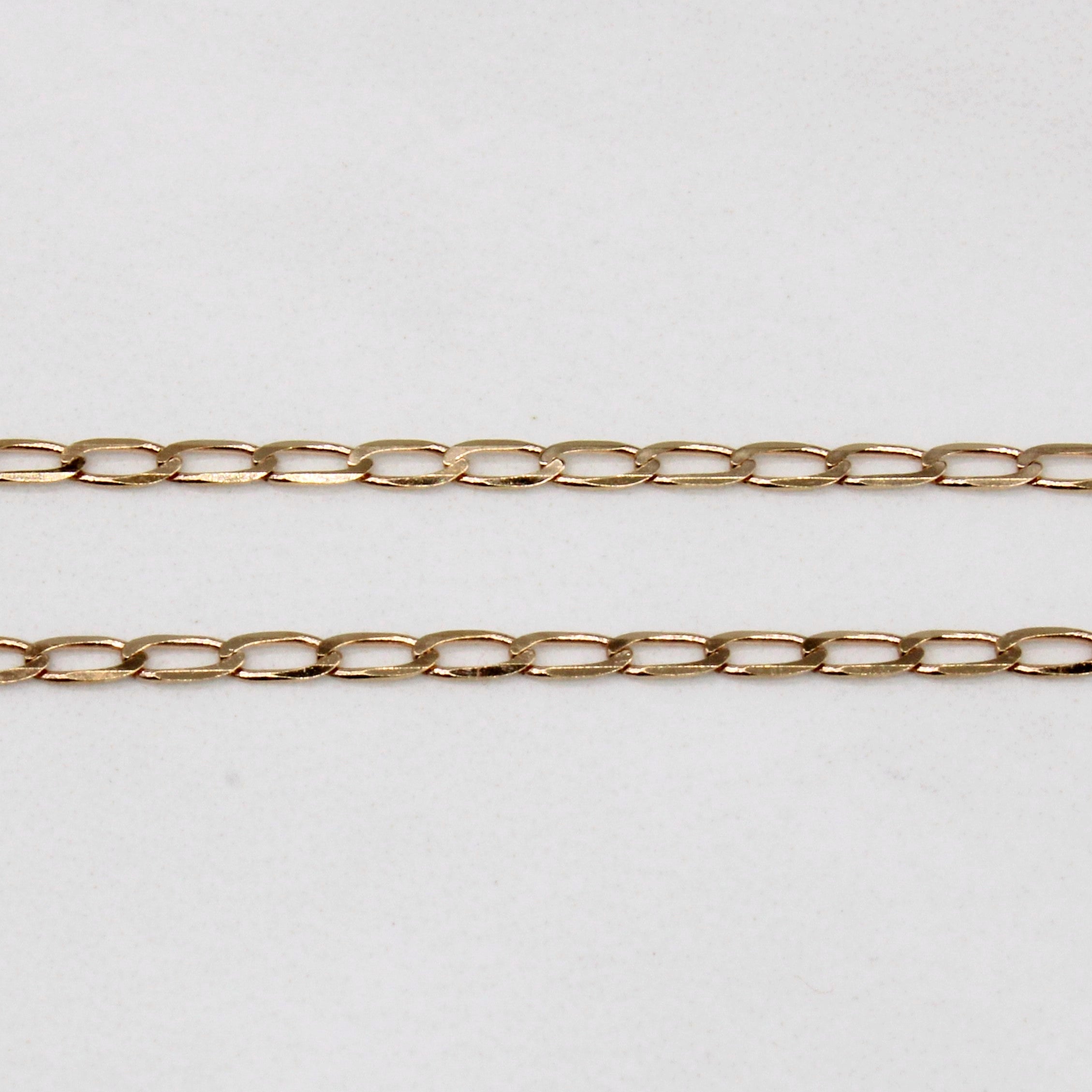 Italian 14k Rose Gold Elongated Curb Chain | 16" |