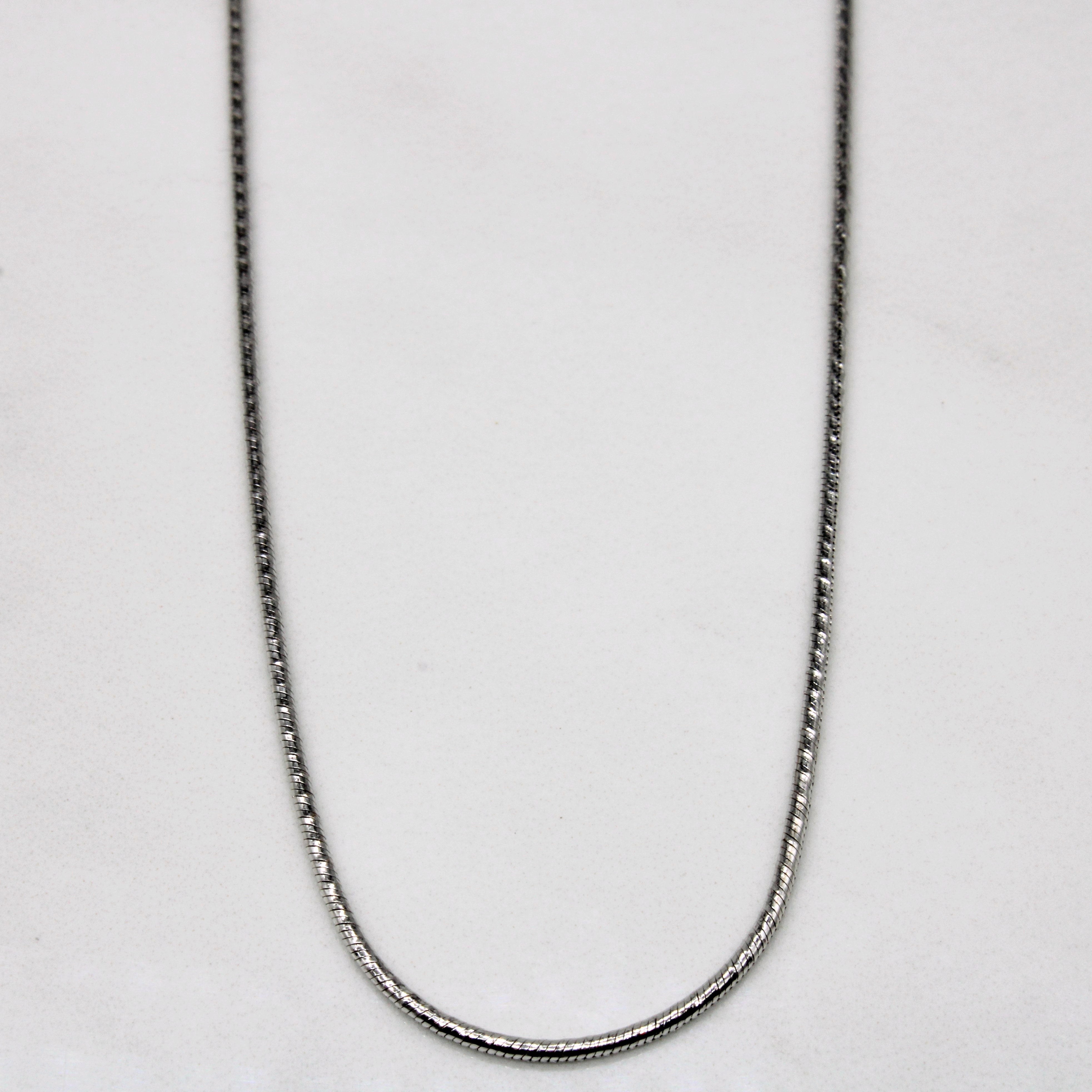 Italian 10k White Gold Necklace | 18" |
