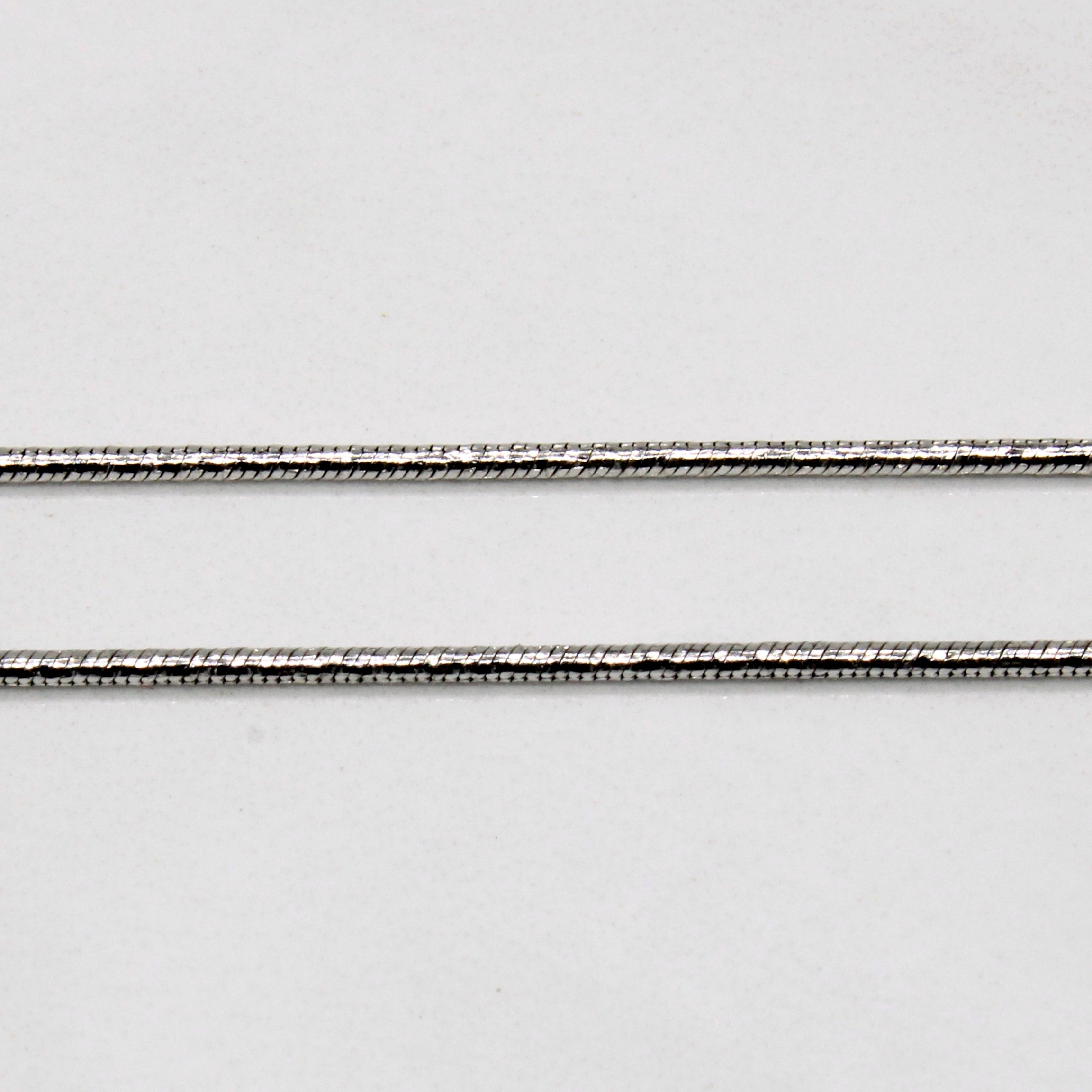 Italian 10k White Gold Necklace | 18" |