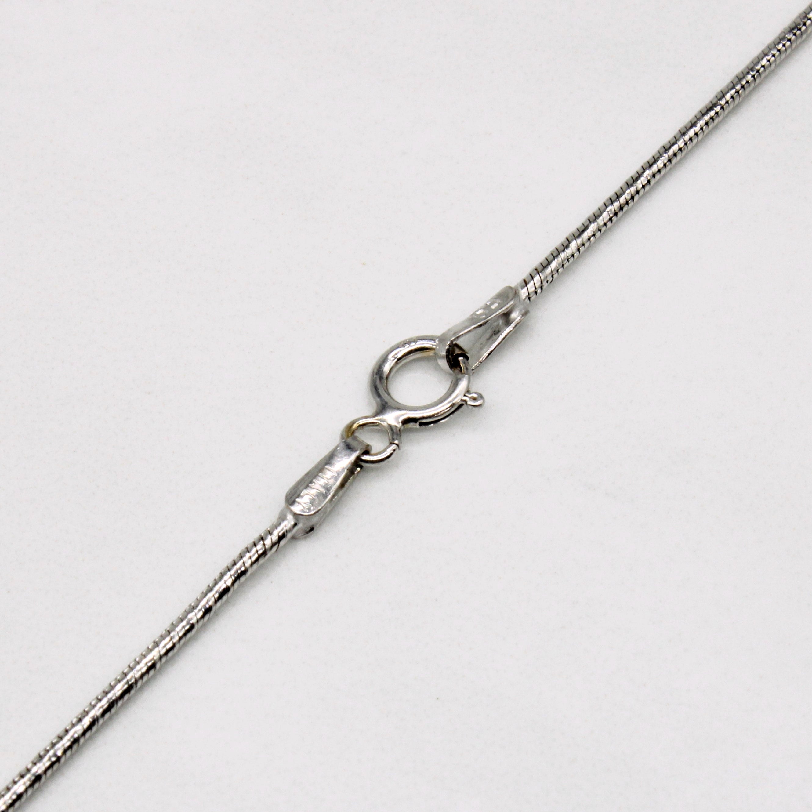 Italian 10k White Gold Necklace | 18" |