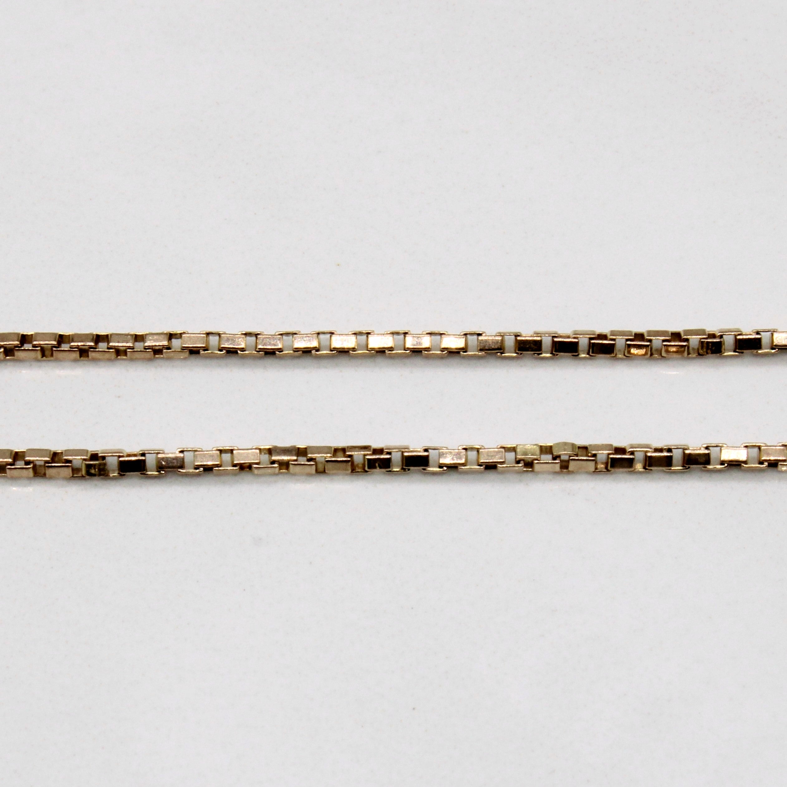 Italian 10k Yellow Gold Box Link Chain | 15" |