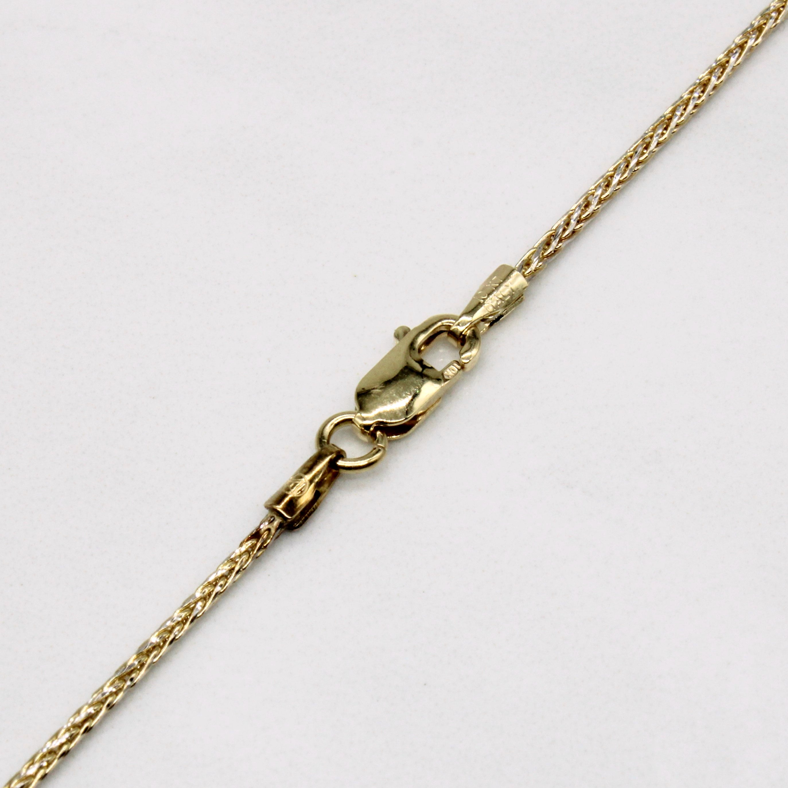 Italian 10k Yellow Gold Wheat Chain | 16" |
