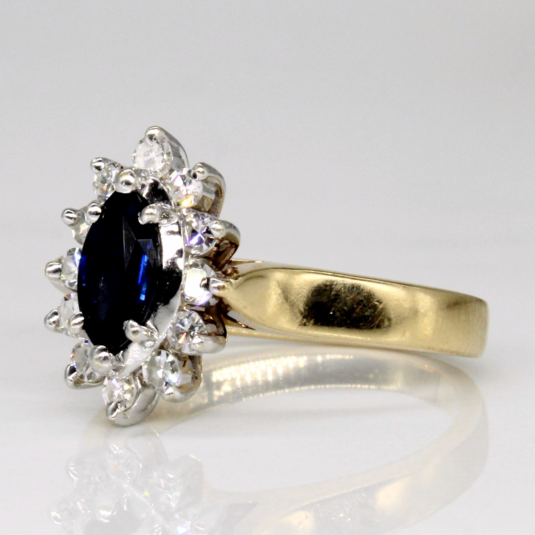 Sapphire & Diamond Cocktail Ring | 0.50ct, 0.24ctw | SZ 5 |