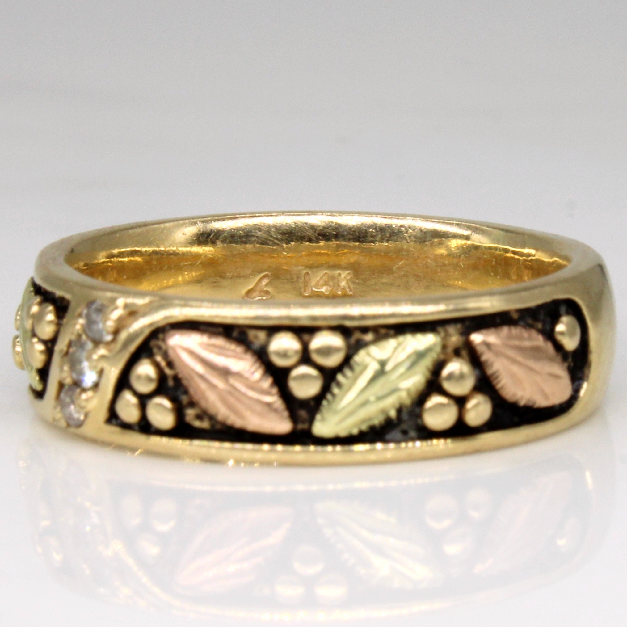 Two Tone Diamond 14k Ring | SZ 9.5 |