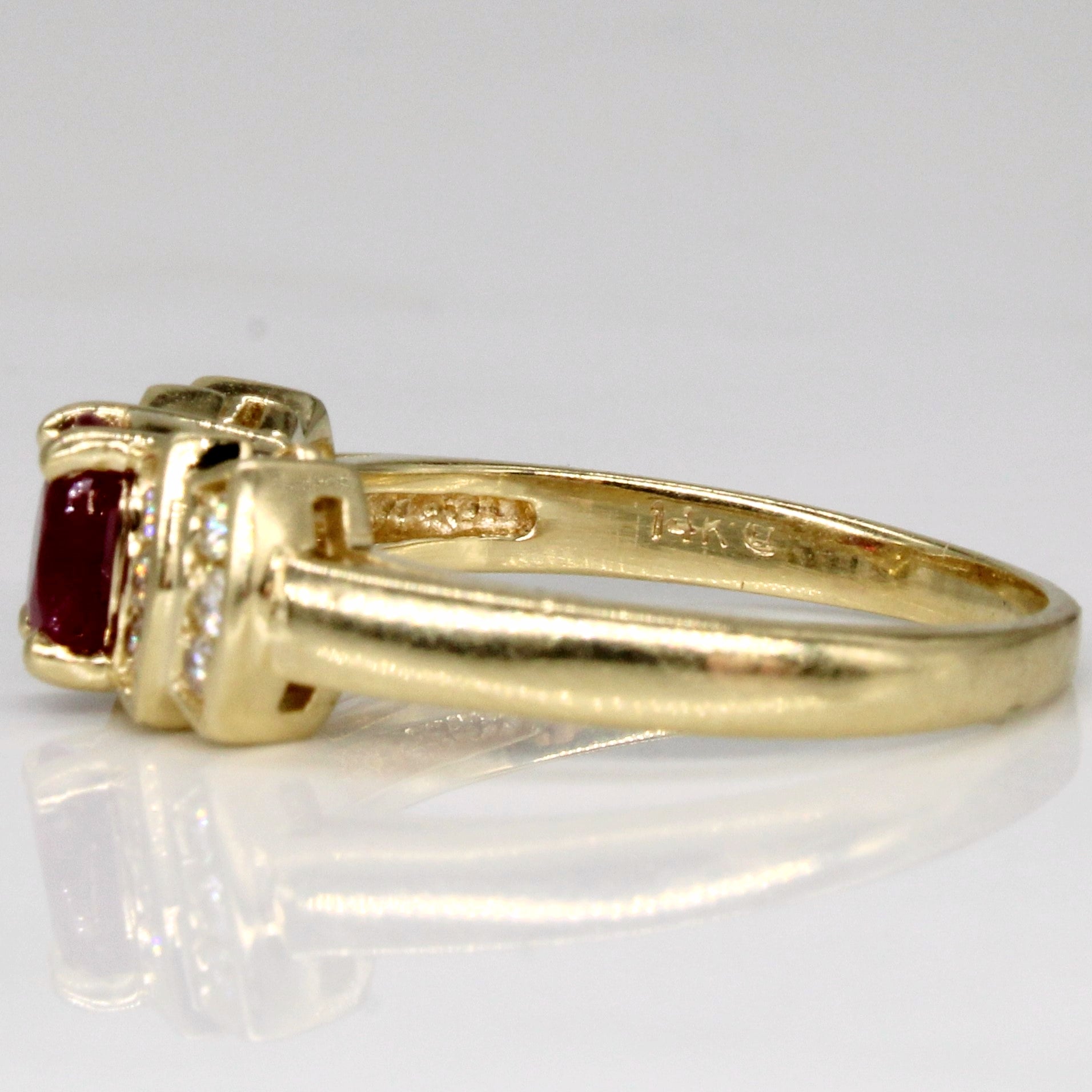 Ruby & Diamond Ring | 0.45ct, 0.12ctw | SZ 6.25 |