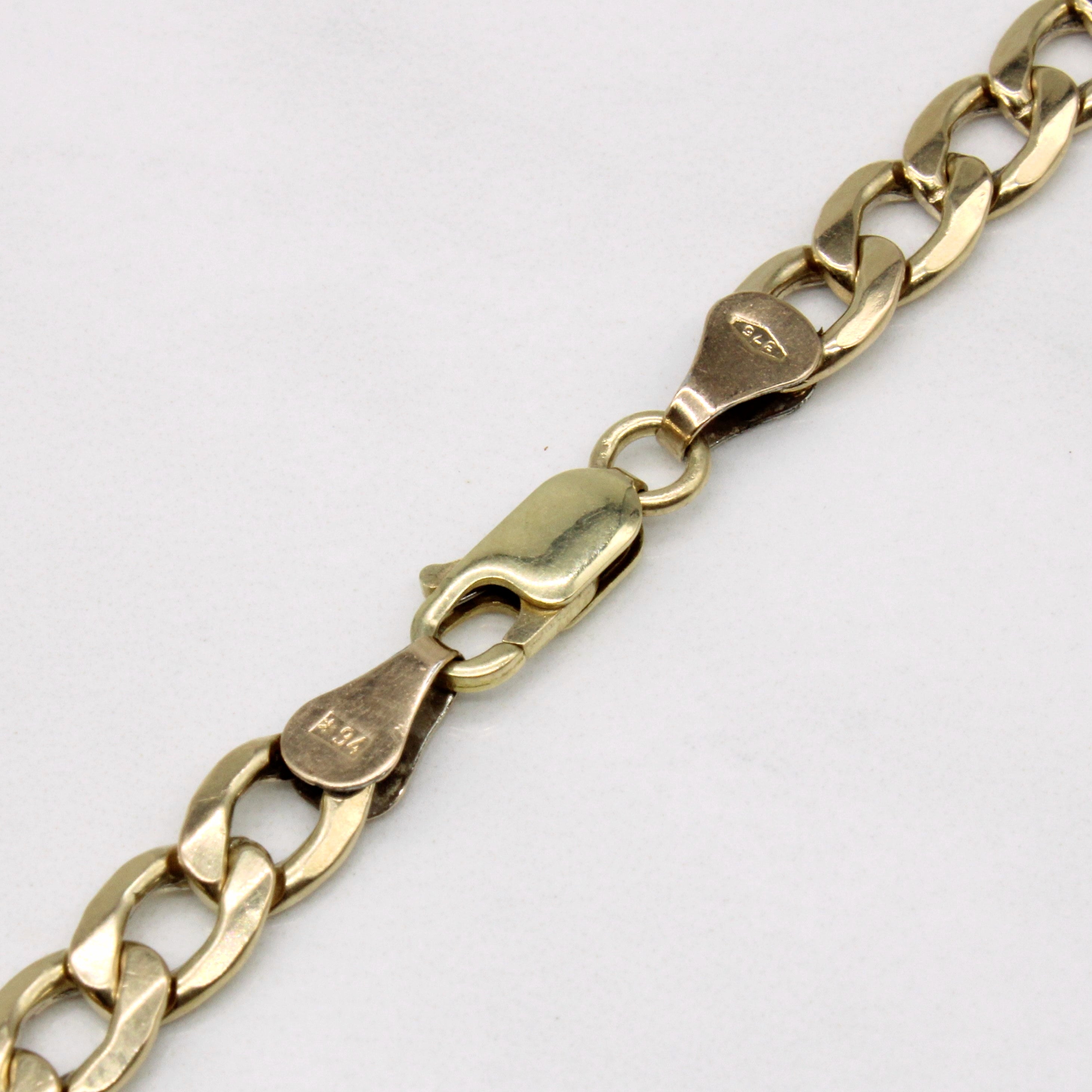 9k Yellow Gold Curb Link Chain | 24" |