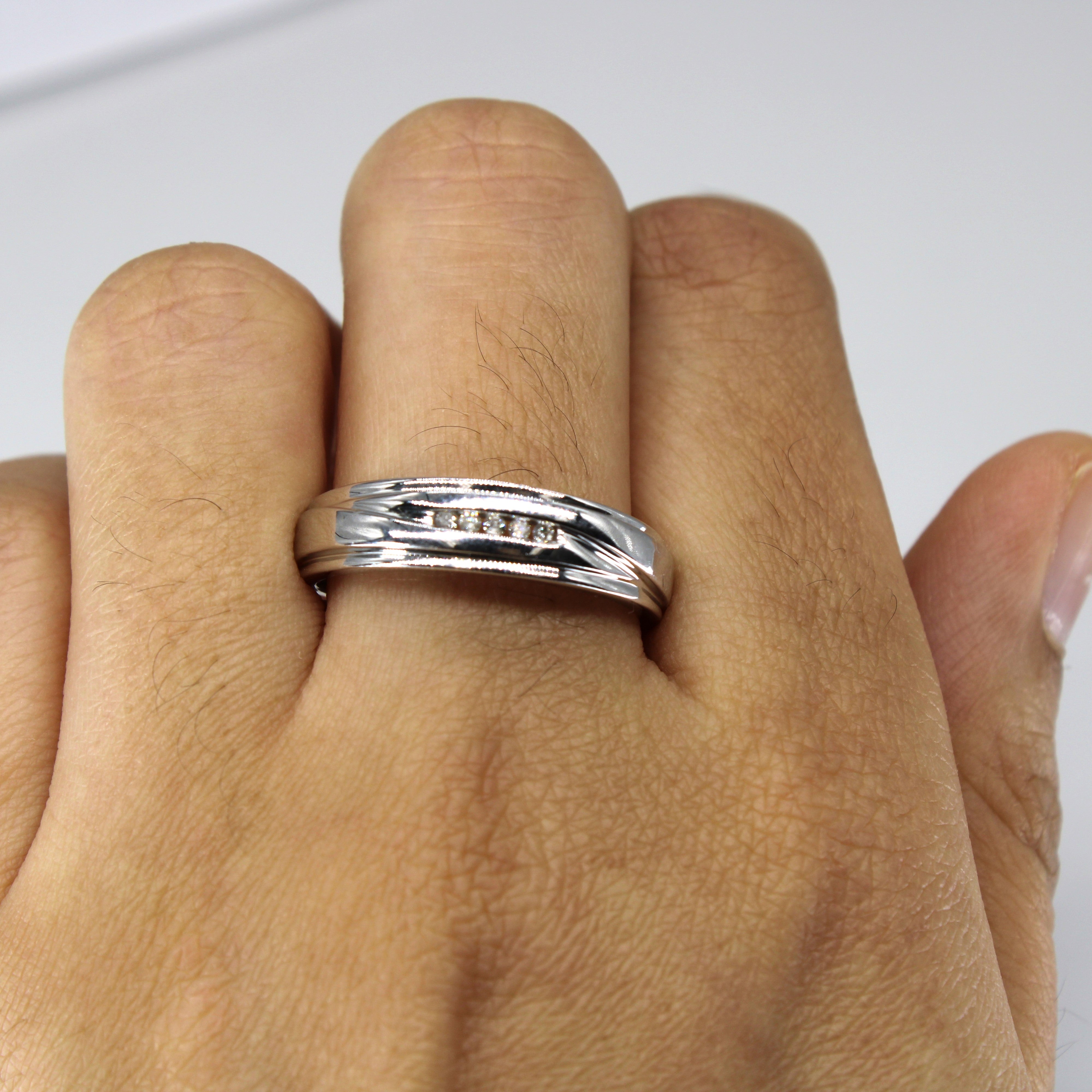 Channel Set Diamond Band | 0.05ctw |SZ 10.25 |