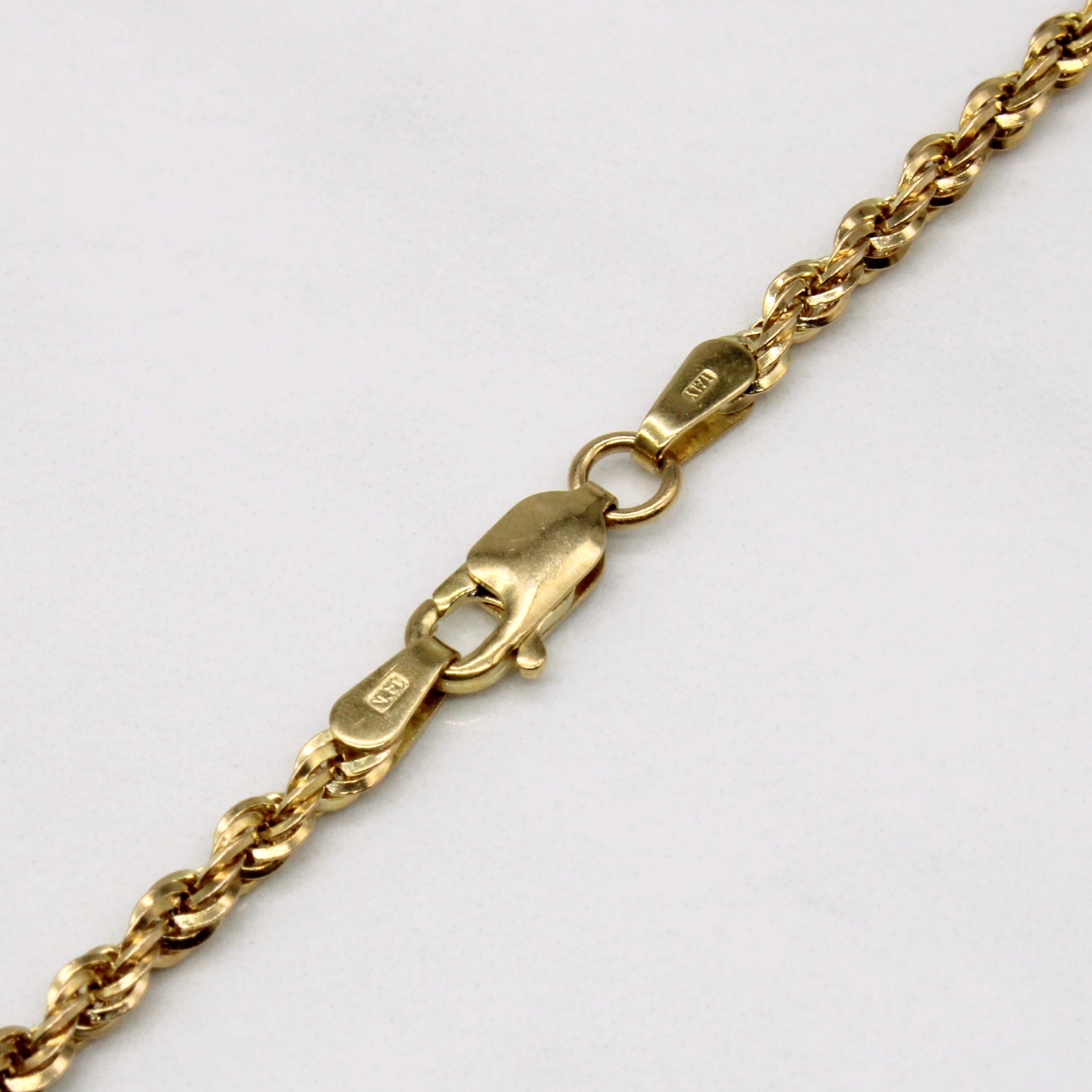 Italian 14k Yellow Gold Rope Chain | 24" |