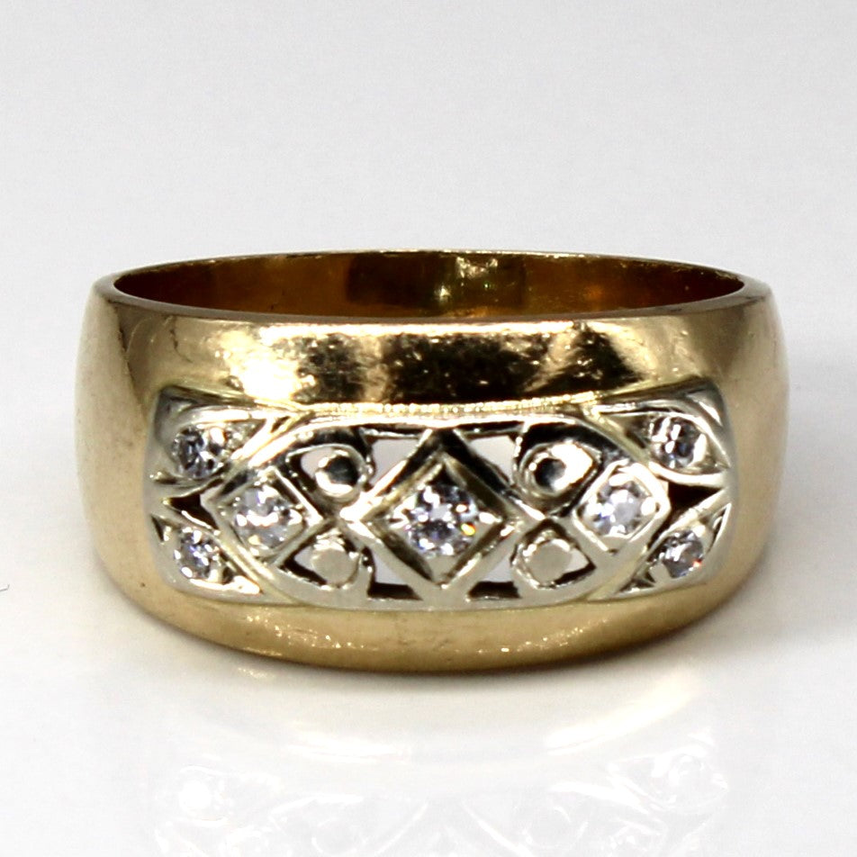 Open Work Diamond Band | 0.16ctw |SZ 7.25 |
