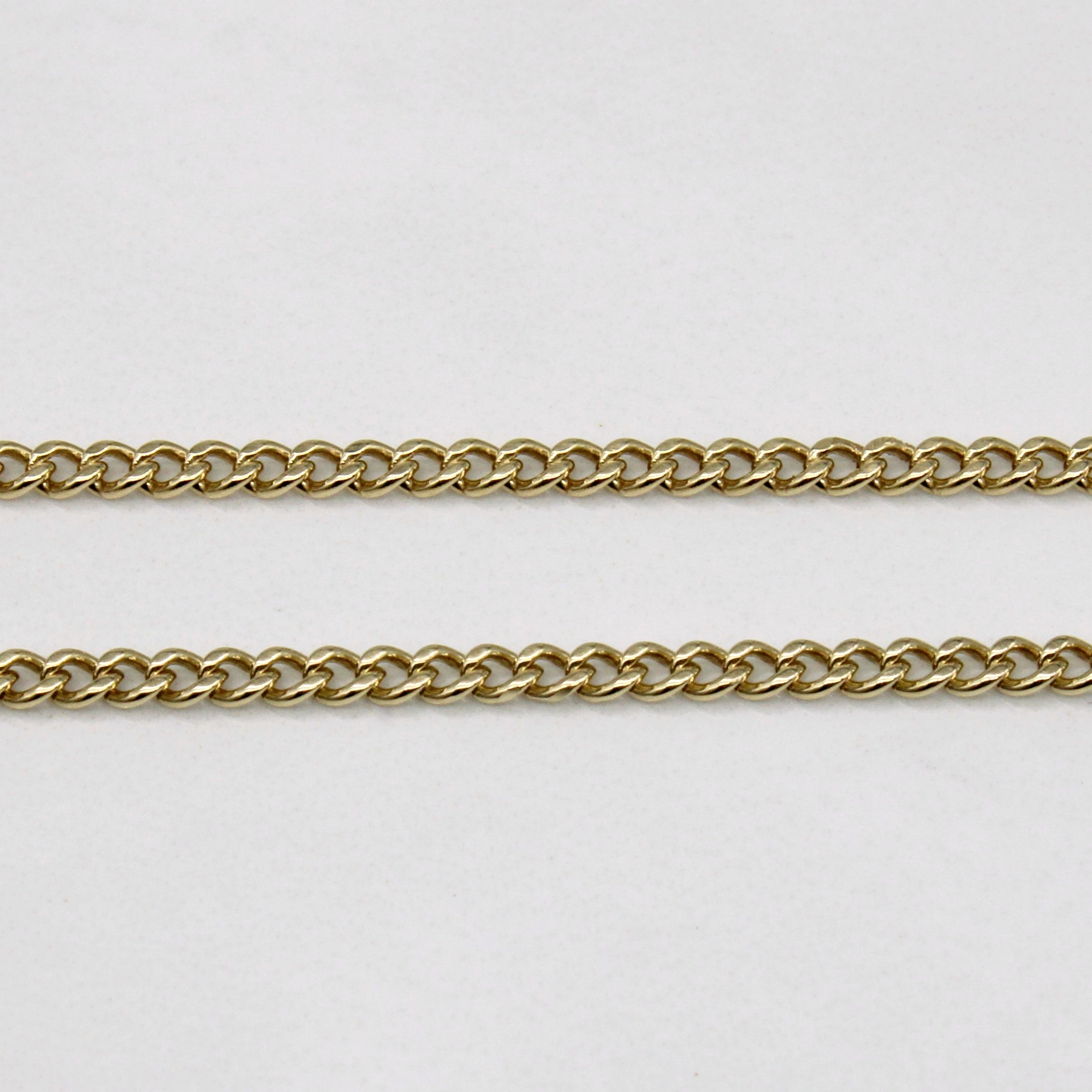 Chaîne à maillons gourmette en or jaune 10 carats | 24 pouces |