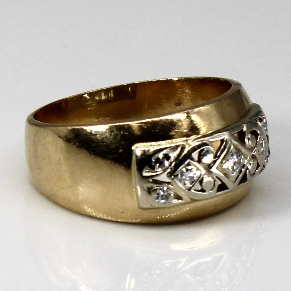 Open Work Diamond Band | 0.16ctw |SZ 7.25 |