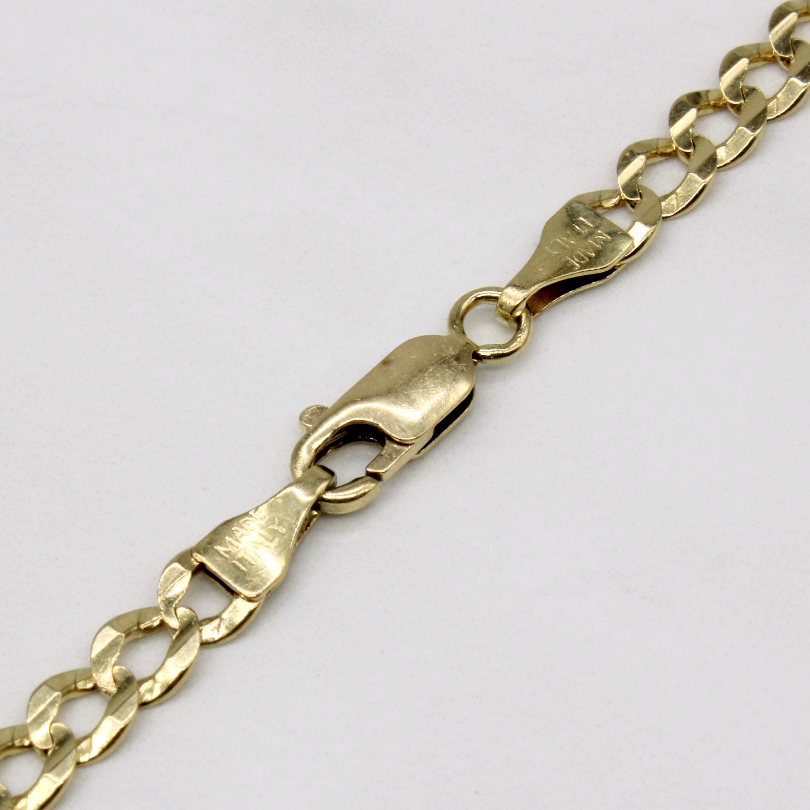 Italian 10k Yellow Gold Curb Link Chain | 25" |