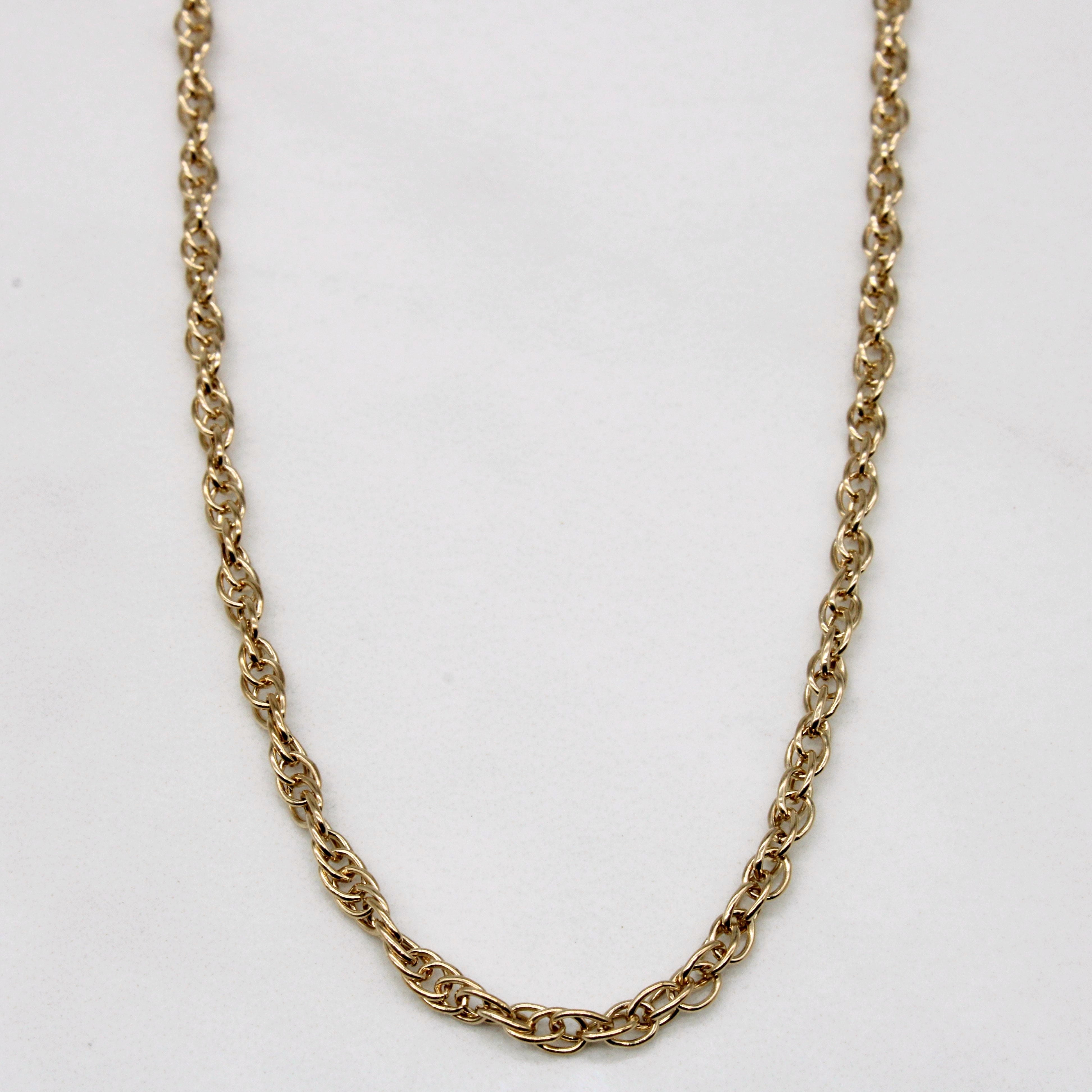 10k Yellow Gold Rope Chain | 20" |