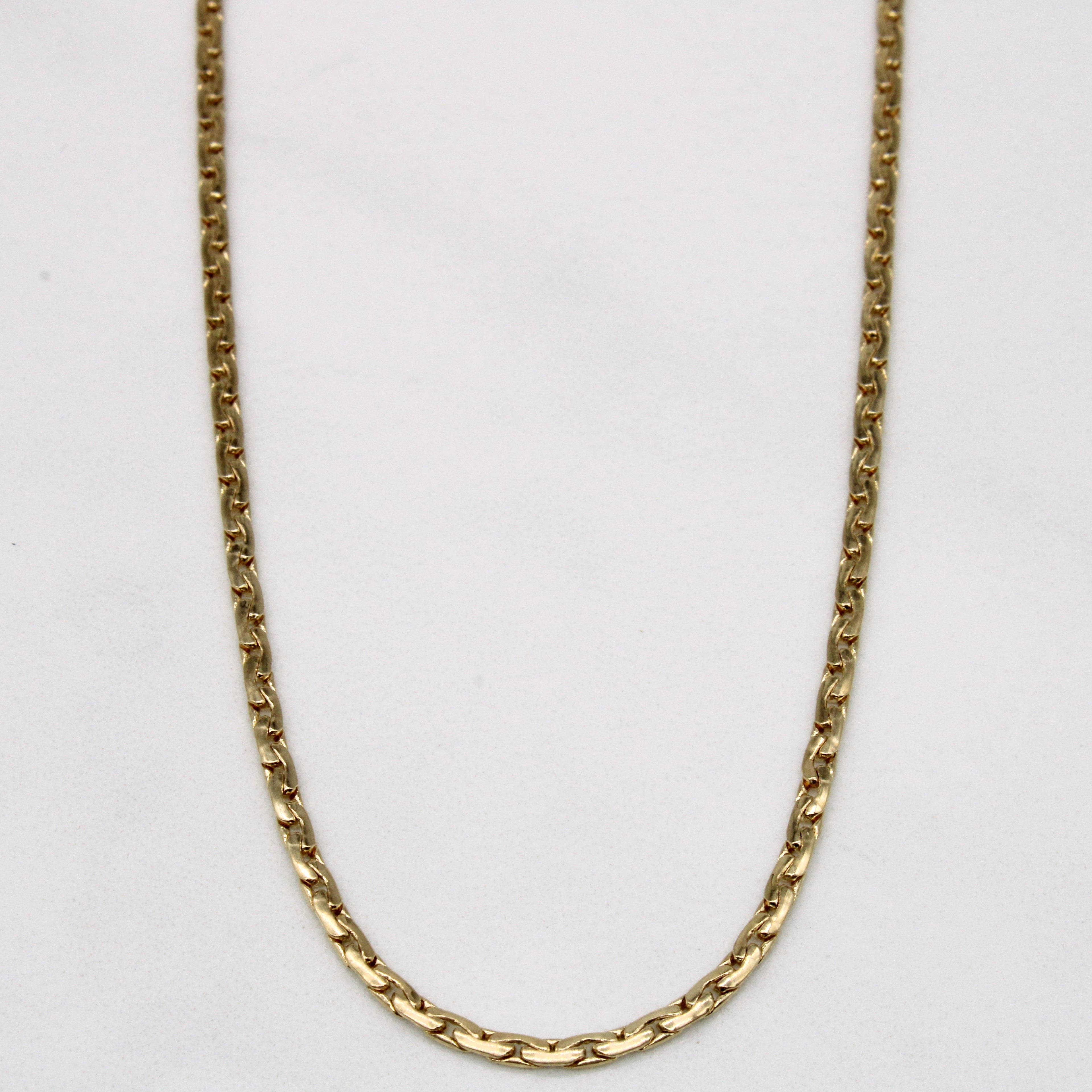 14k Yellow Gold Boston Link Chain | 17" |