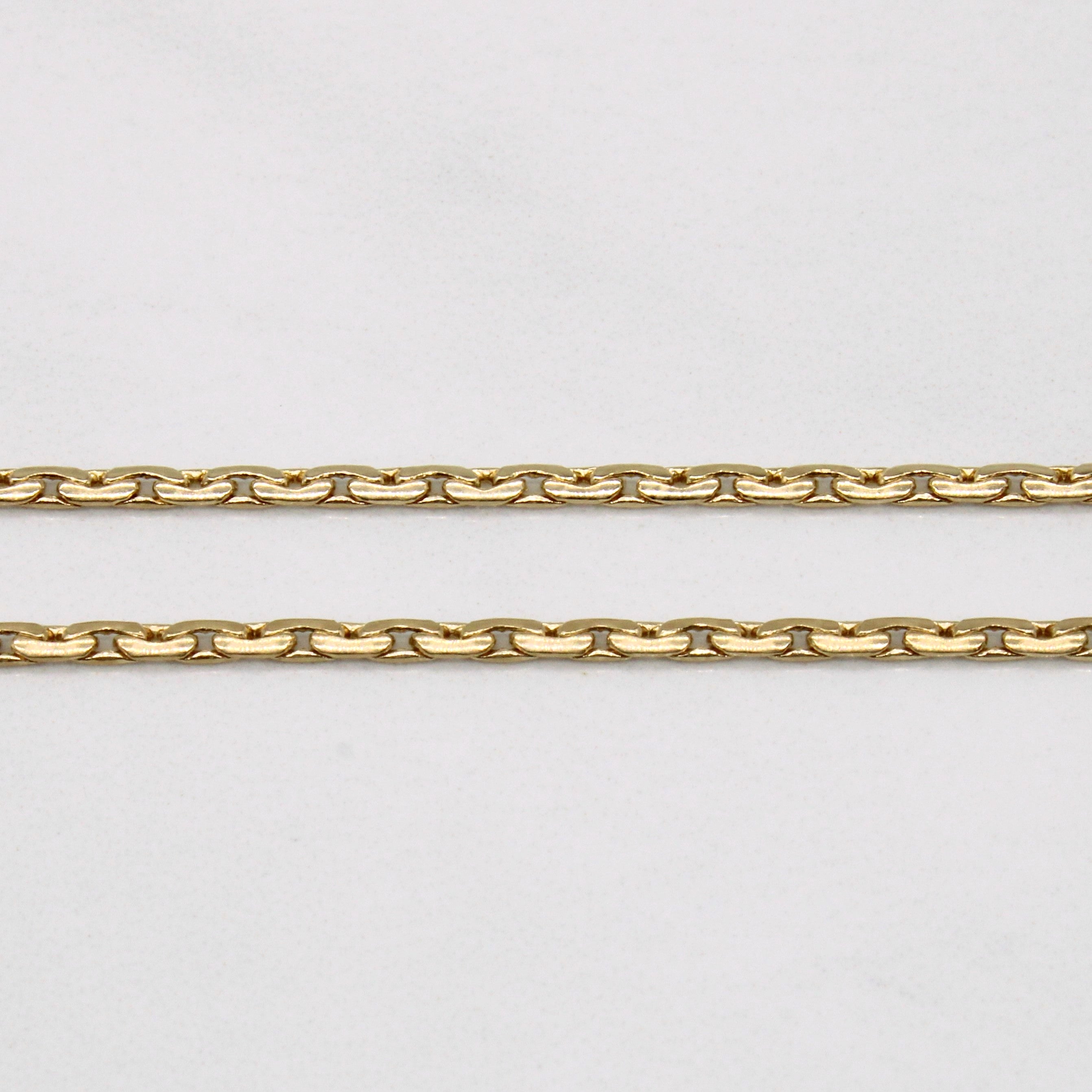 14k Yellow Gold Boston Link Chain | 17" |