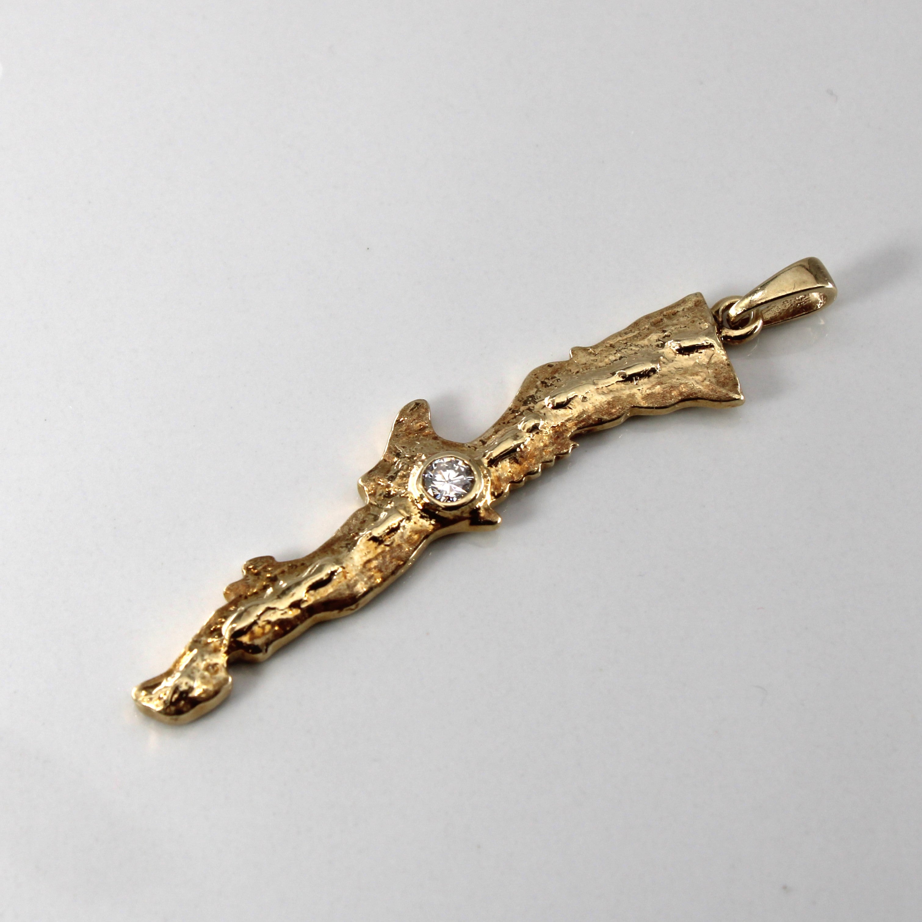 Textured Diamond Pendant | 0.21ct |