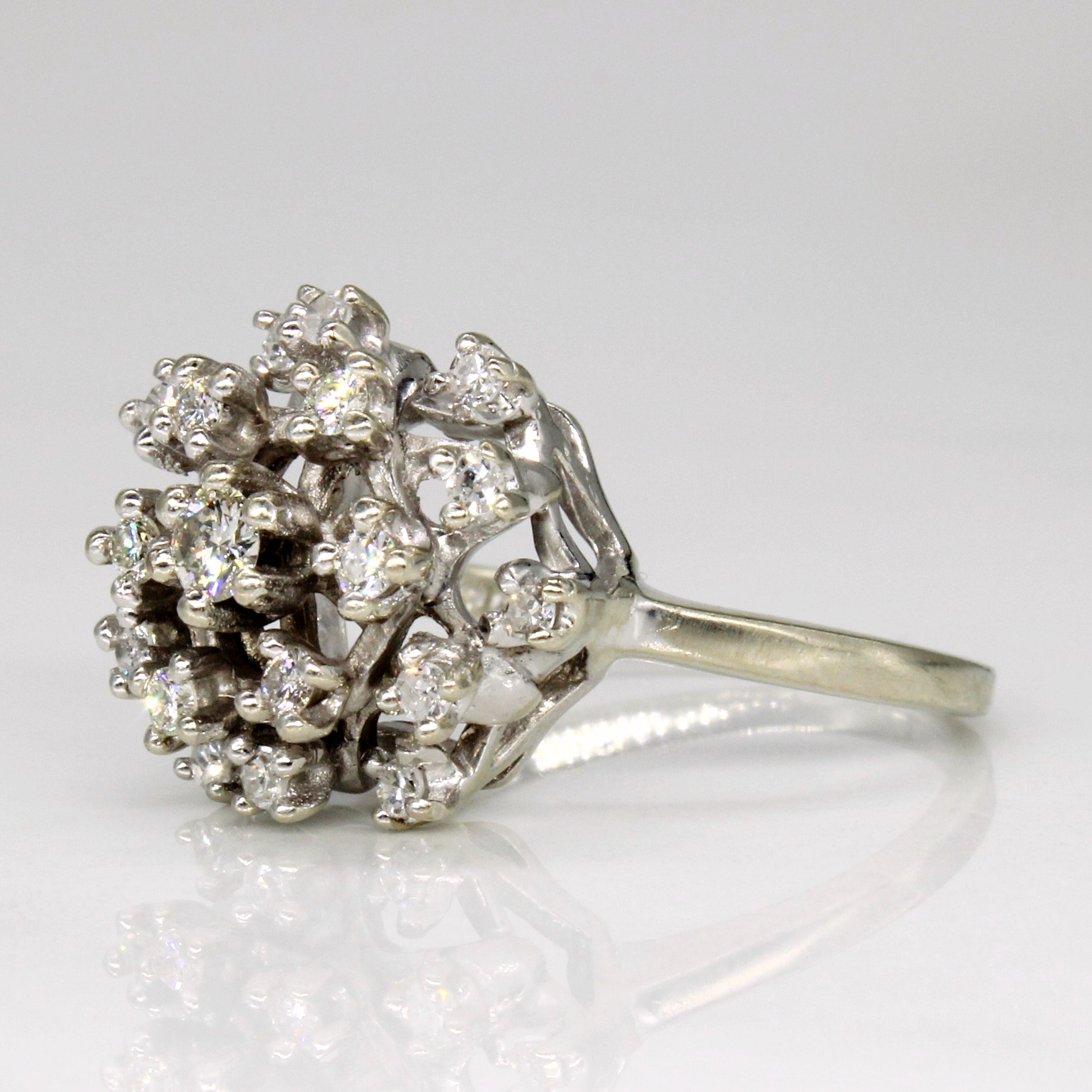 Diamond Cocktail Ring | 0.37ctw | SZ 6.5 |