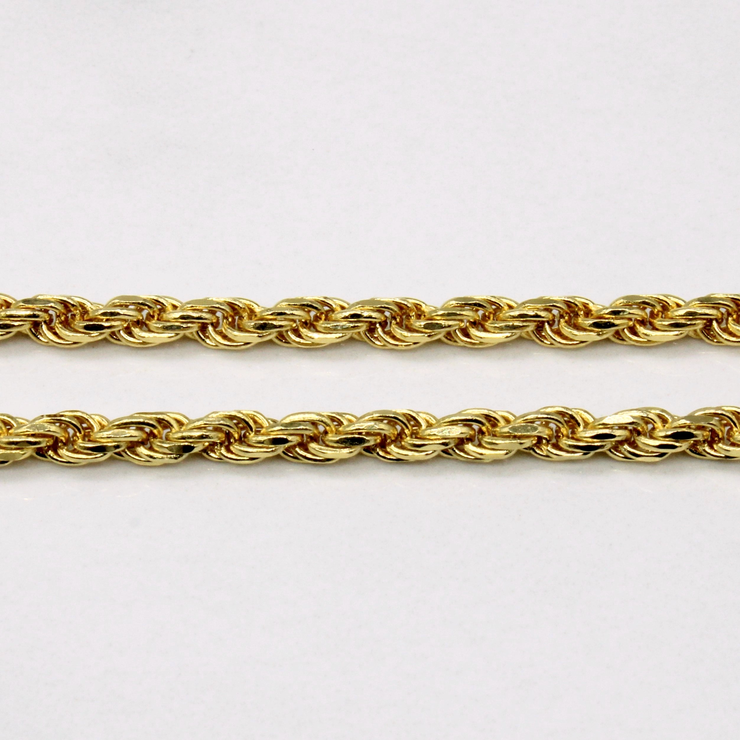 14k Yellow Gold Rope Link Chain | 22" |
