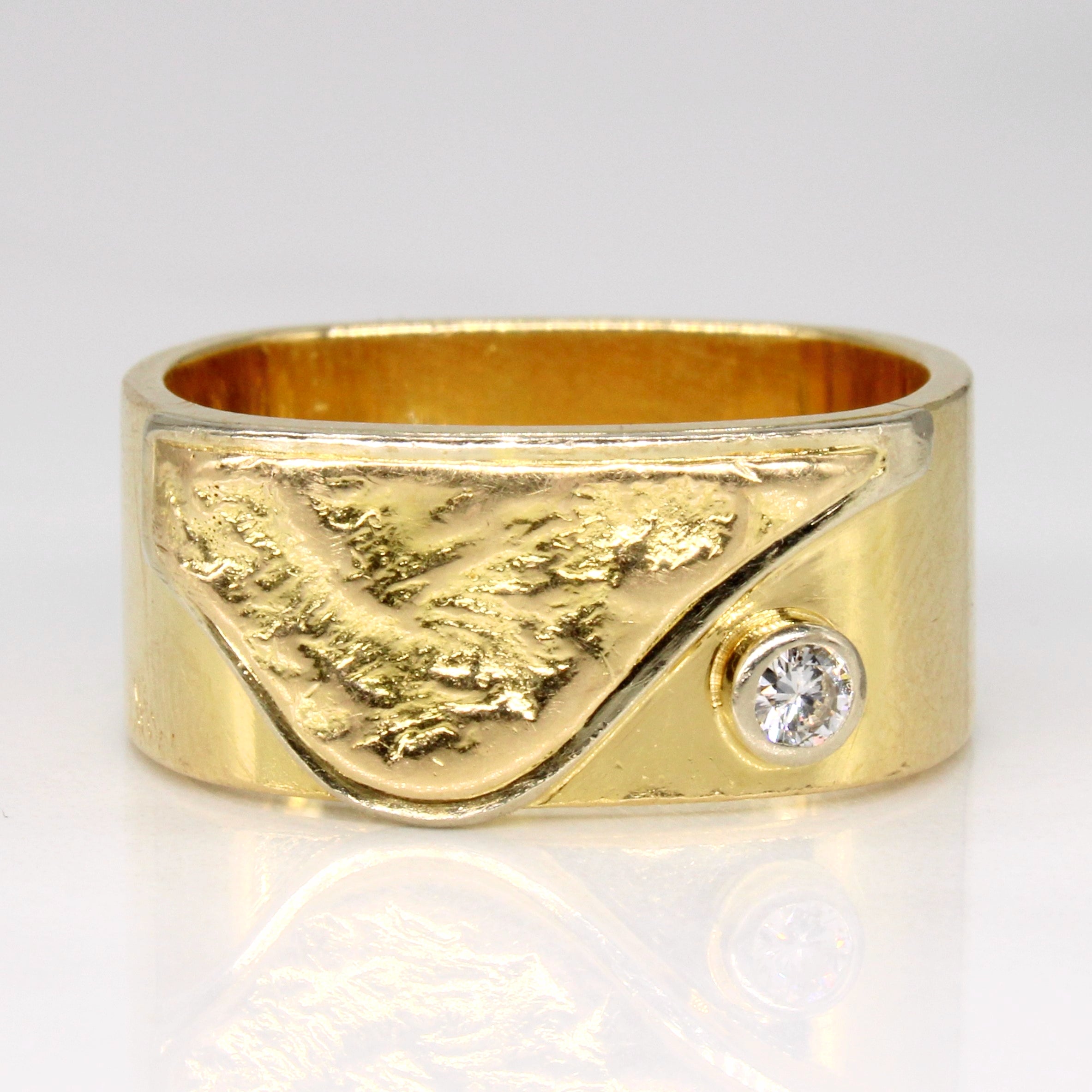 Bezel Set Diamond Ring | 0.06ct | SZ 9.5 |