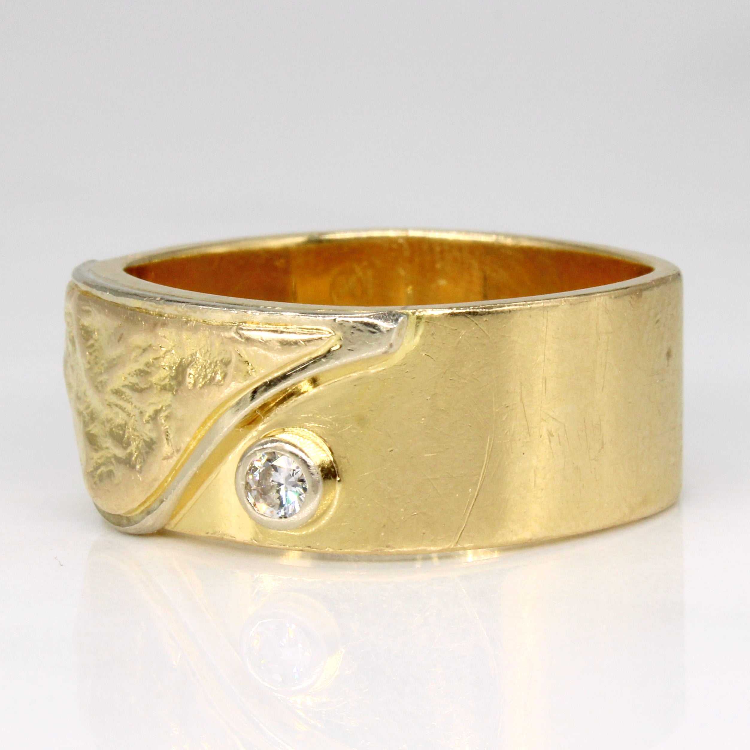 Bezel Set Diamond Ring | 0.06ct | SZ 9.5 |