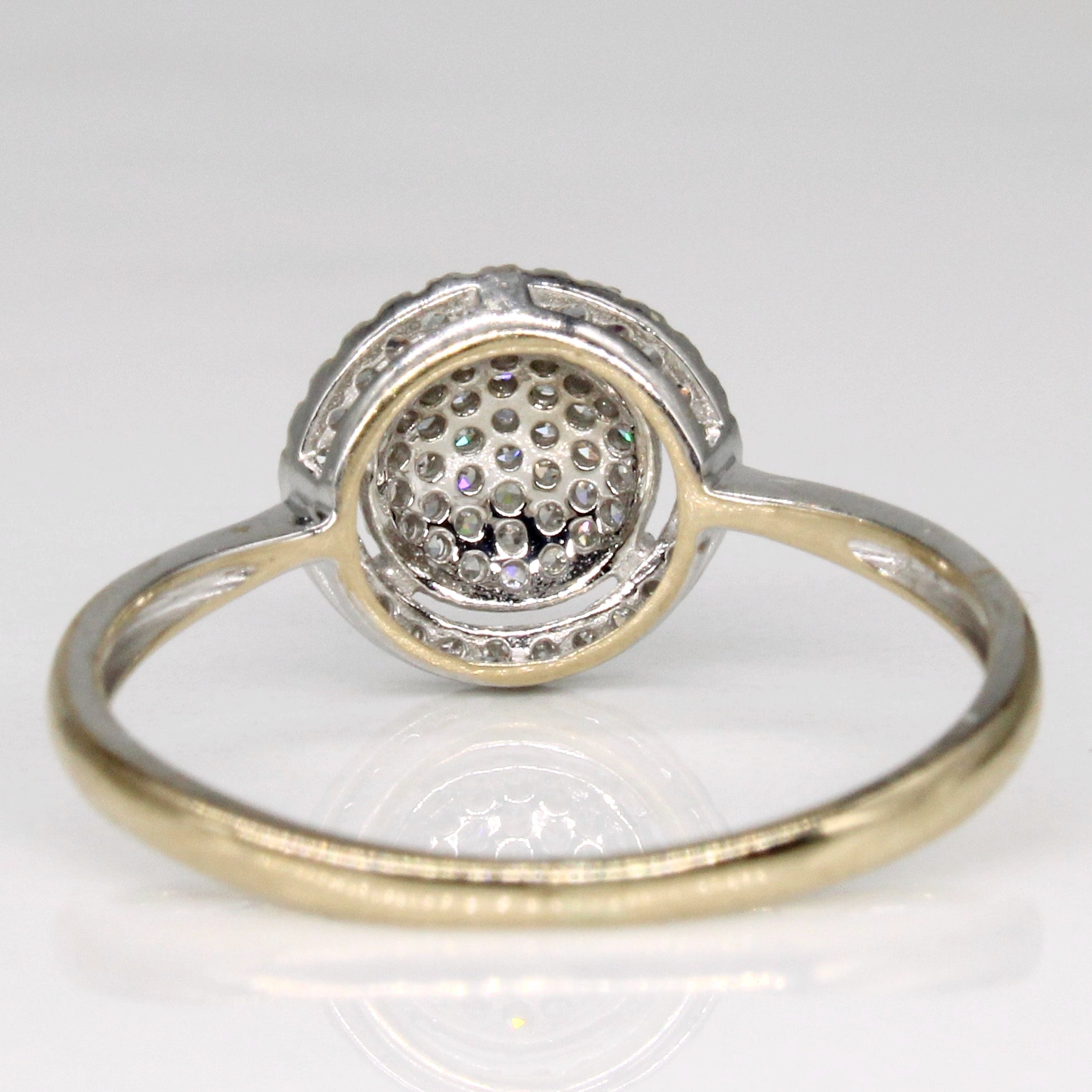 Bague sertie de diamants pavés | 0,12 ct | Taille 5,5 |